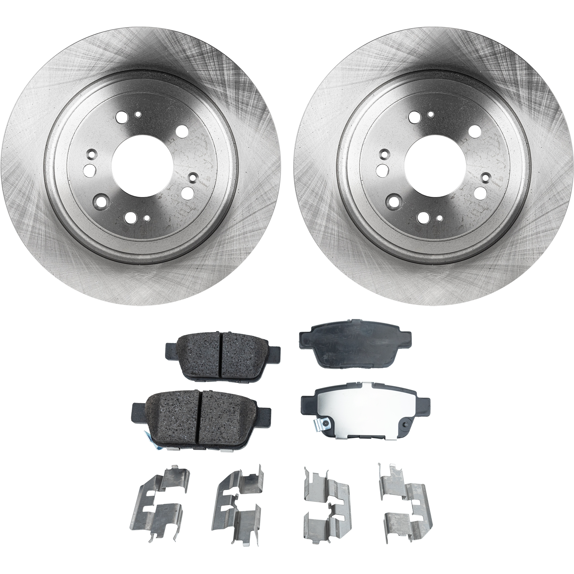 AM TL 09-14 REAR BRAKE DISC AND PAD KIT 4 pc kit SKU KIT 080621-767 OEM 42510TK4A00-42510TK4A01-43022S