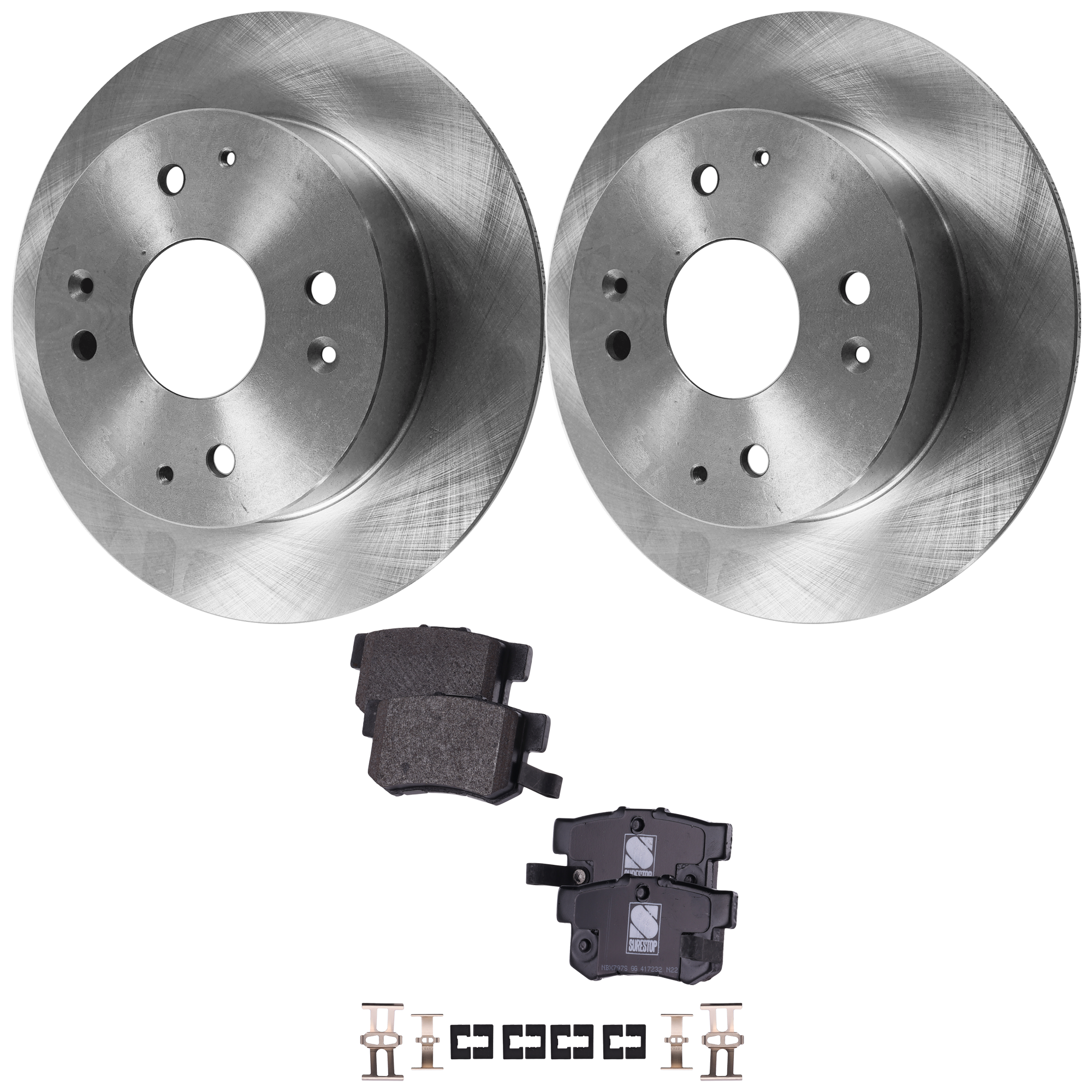 AM ACCORD 98-02 CL 98-99 REAR BRAKE DISC AND PAD KIT 4 pc kit SKU KIT 080621-779 OEM 42510S84A50-42510S0A000-43022S