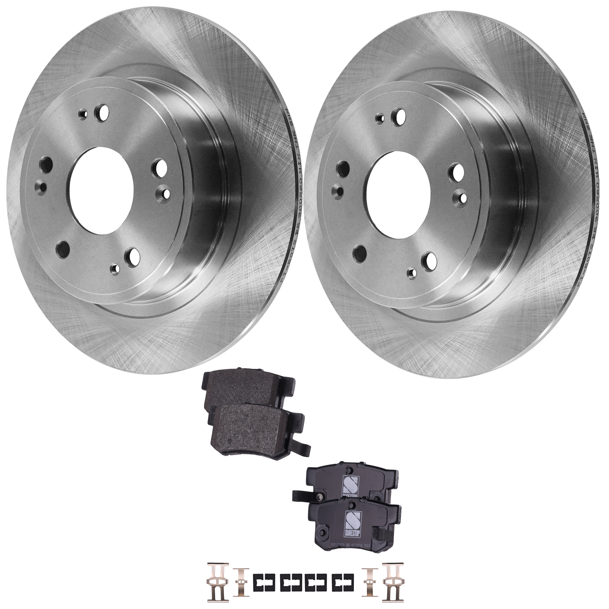 AM ACCORD 05-07 ILX 16-22 REAR BRAKE DISC AND PAD KIT 4 pc kit SKU KIT 080621-782 OEM 42510SFY000-42510TA0A00-42510T