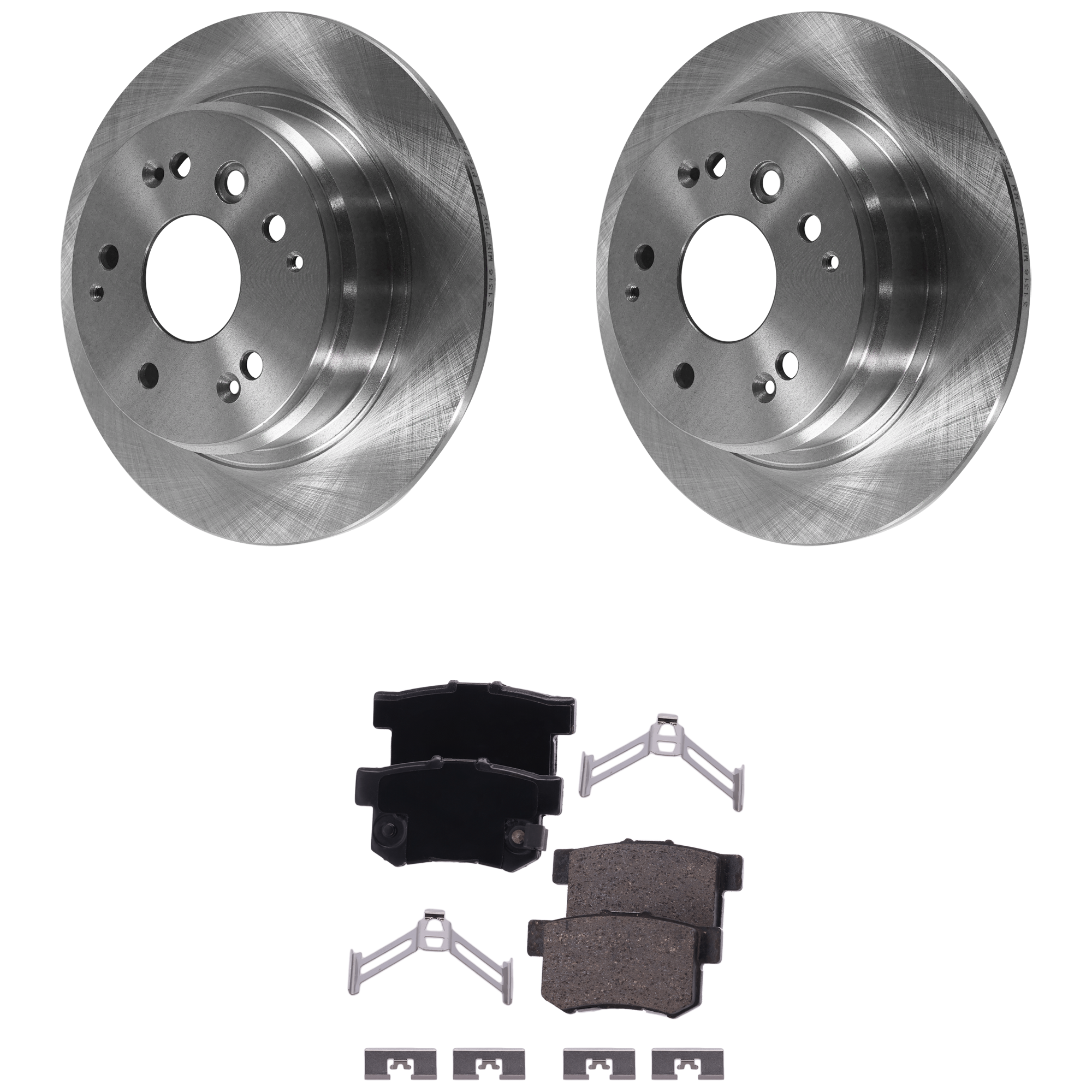 AM ELEMENT 03-11 REAR BRAKE DISC AND PAD KIT 4 pc kit SKU KIT 080621-786 OEM 42510SCVA00-43022S00000-43022S