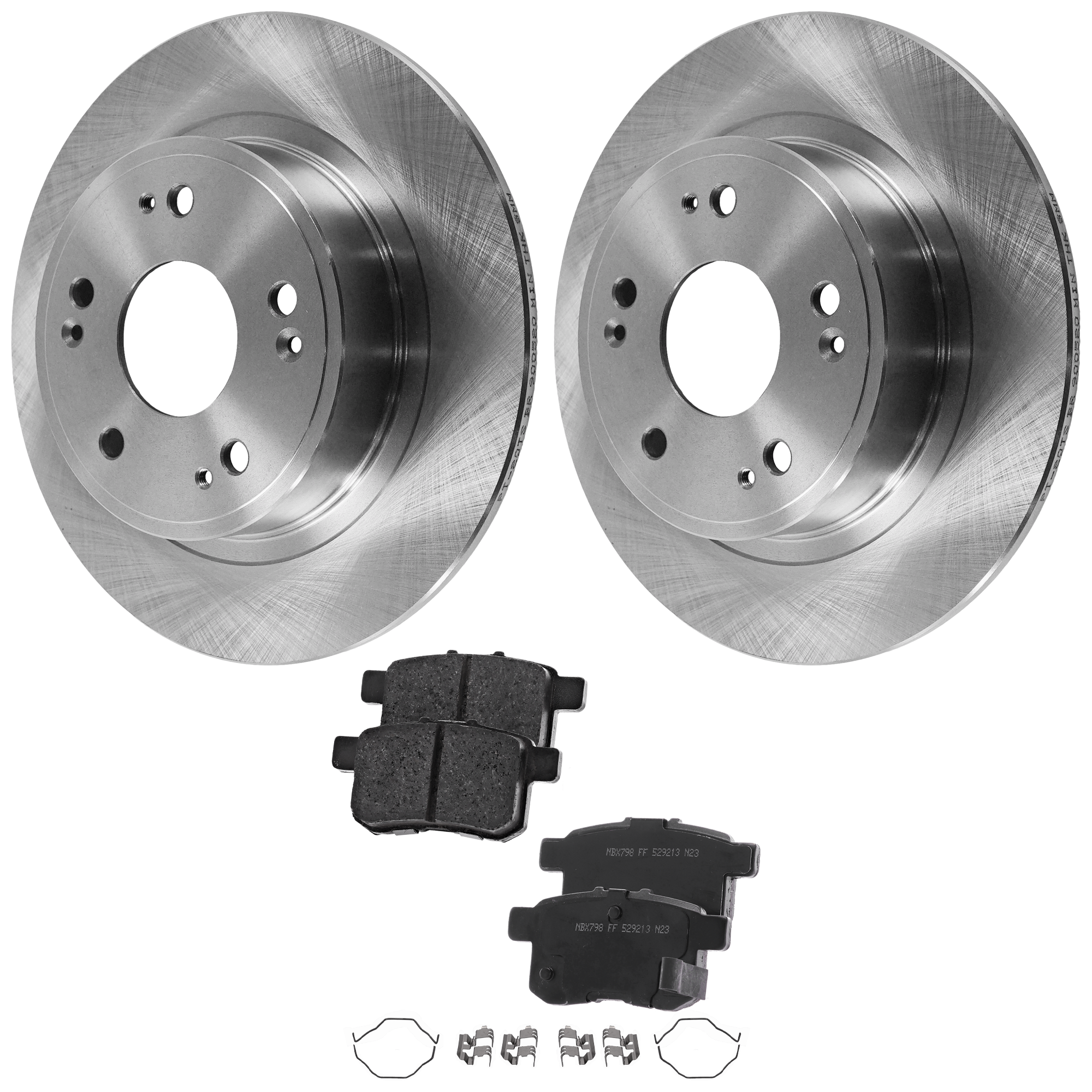 AM TSX 11-14 ACCORD 08-17 REAR BRAKE DISC AND PAD KIT 4 pc kit SKU KIT 080621-796 OEM 42510SFY000-42510TA0A00-42510T