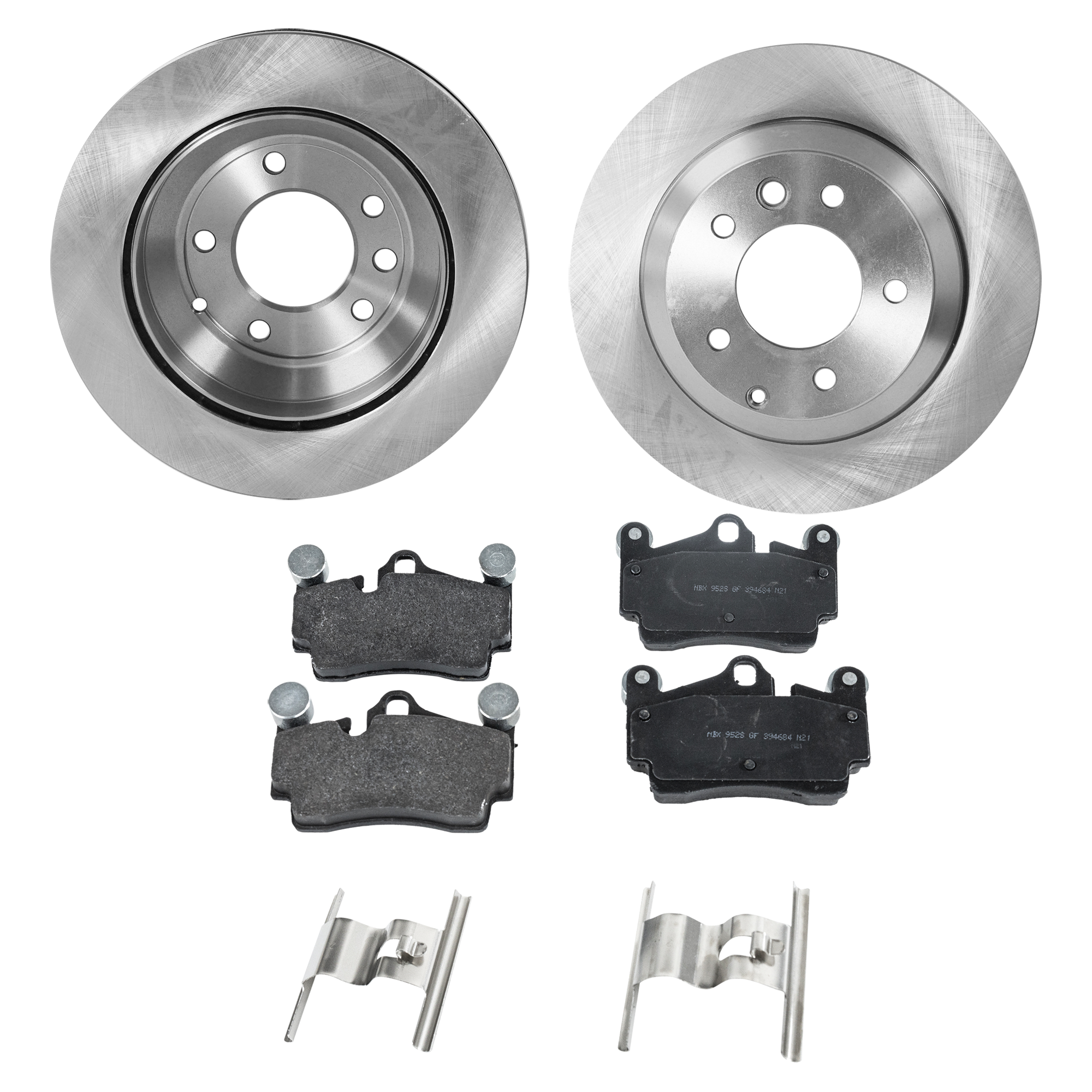 AM CAYENNE 03-10 Q7-07-15 REAR BRAKE DISC AND PAD KIT 4 pc kit SKU KIT 080621-839 OEM 7L6615601D 95535240130-7L86156