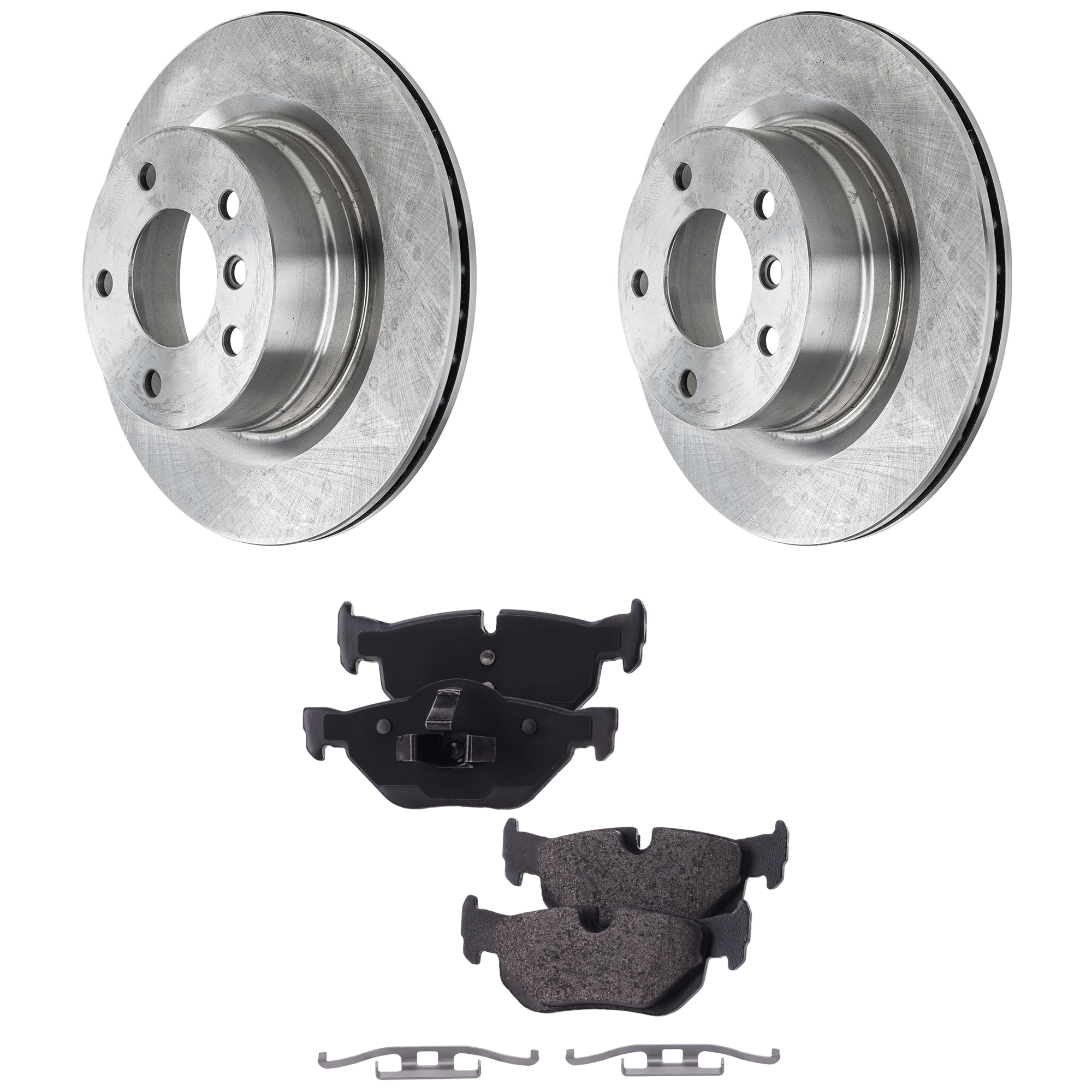 AM 128I 08-13 REAR BRAKE DISC AND PAD KIT 4 pc kit SKU KIT 080621-840 OEM 34216778051-34216774692-342167