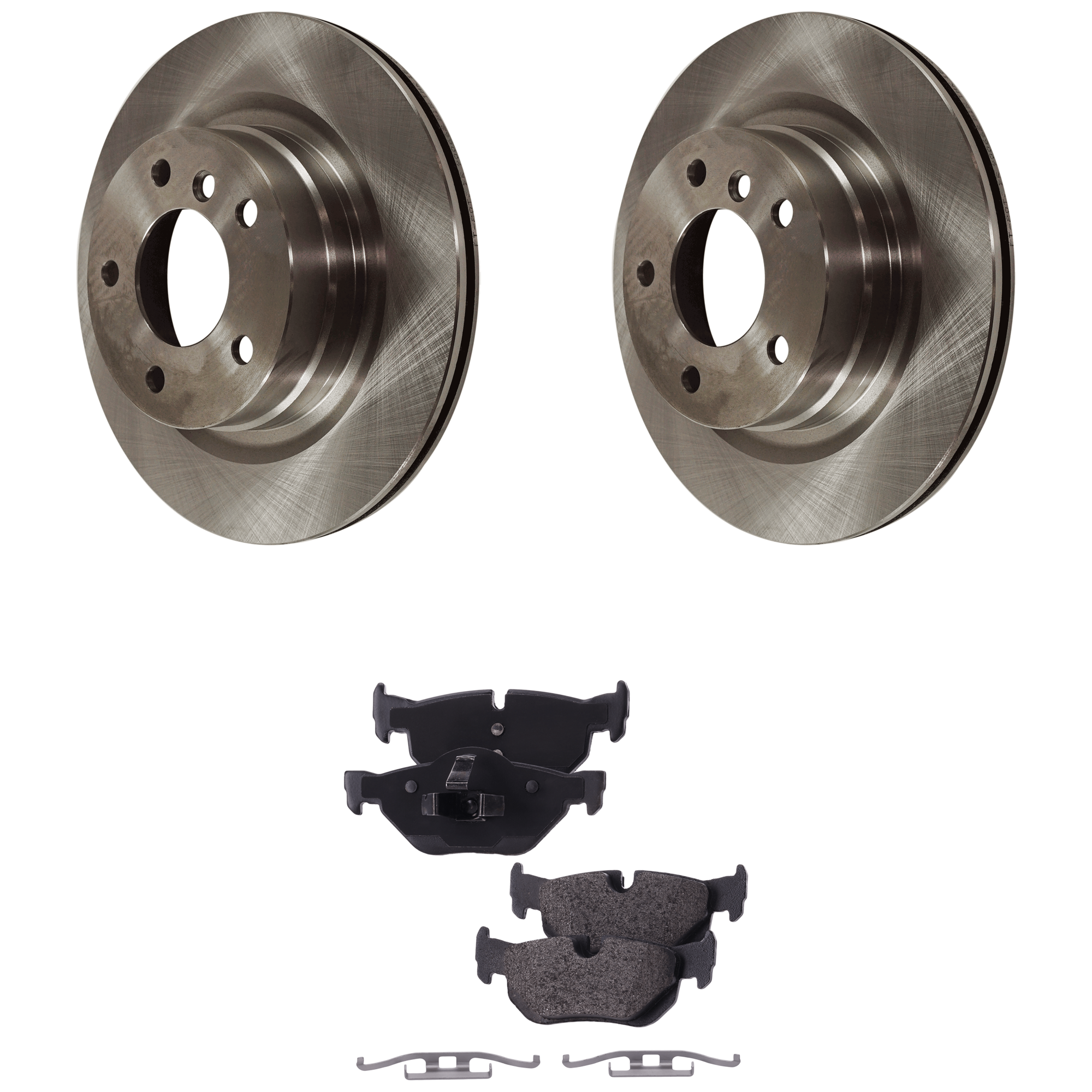 AM 328I 07-13 REAR BRAKE DISC AND PAD KIT 2 Wheel Set SKU KIT 080621-849 OEM 34216764651-34216774692-342167