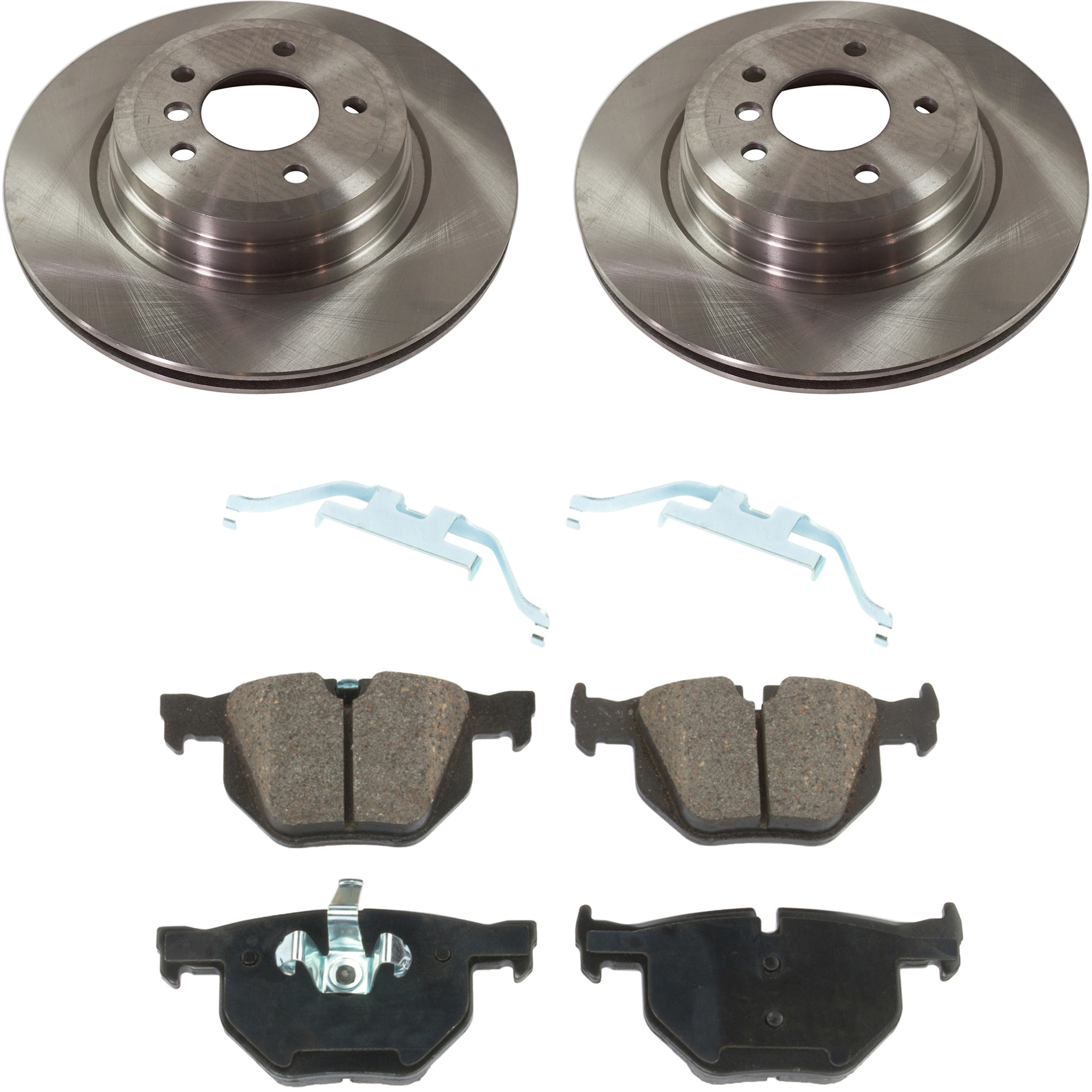 AM 3 SERIES 06-13 X1-13-15 REAR BRAKE DISC AND PAD KIT 4 pc kit SKU KIT 080621-857 OEM 34216764655-34216855004-342167