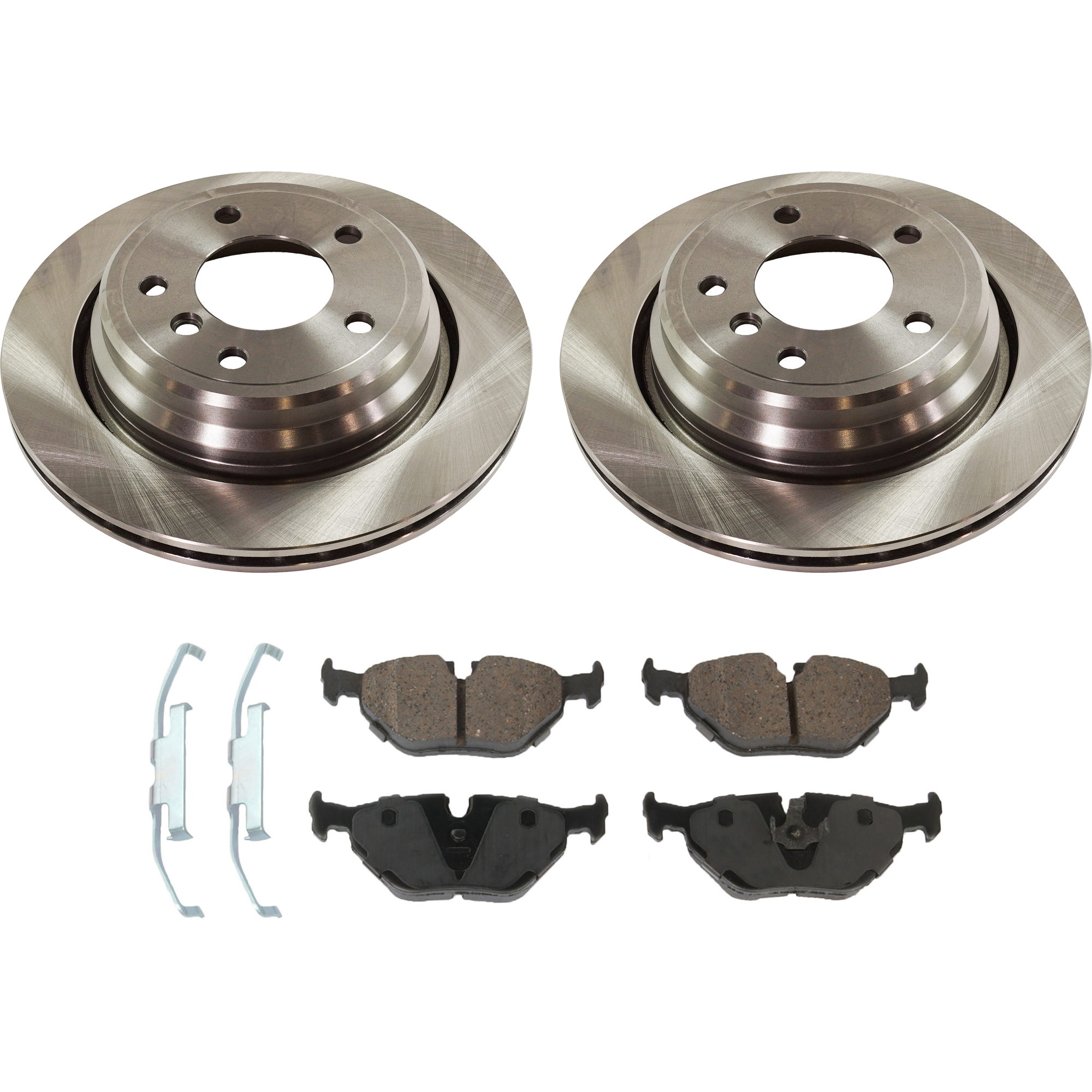 AM 5 SERIES 97-03 REAR BRAKE DISC AND PAD KIT 4 pc Kit SKU KIT 080621-859 OEM 34116764645-34116854999-342111