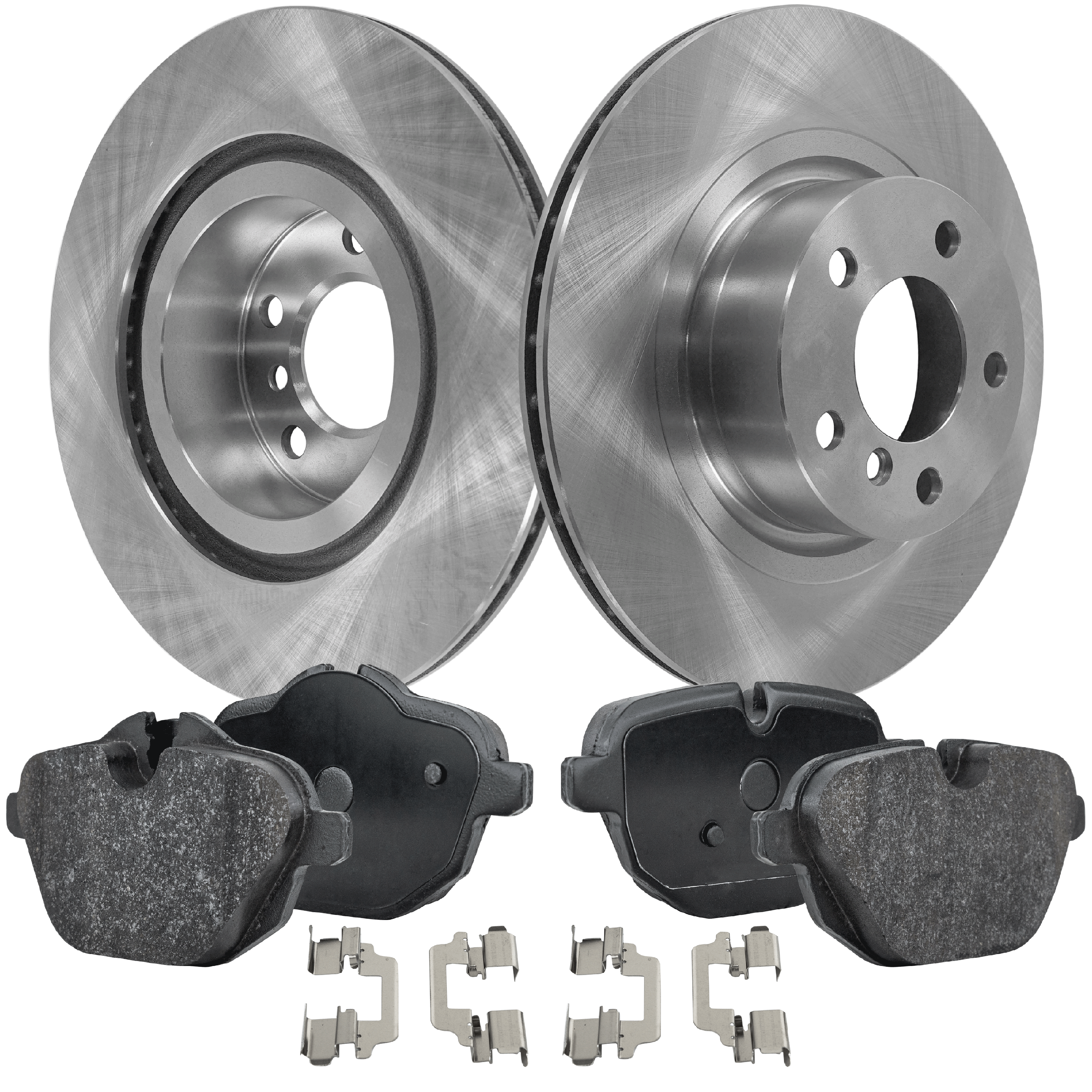 AM X3-11-17 X4-15-18 REAR BRAKE DISC AND PAD KIT 4 pc Kit SKU KIT 080621-867 OEM 34206790362-34216788284-342167