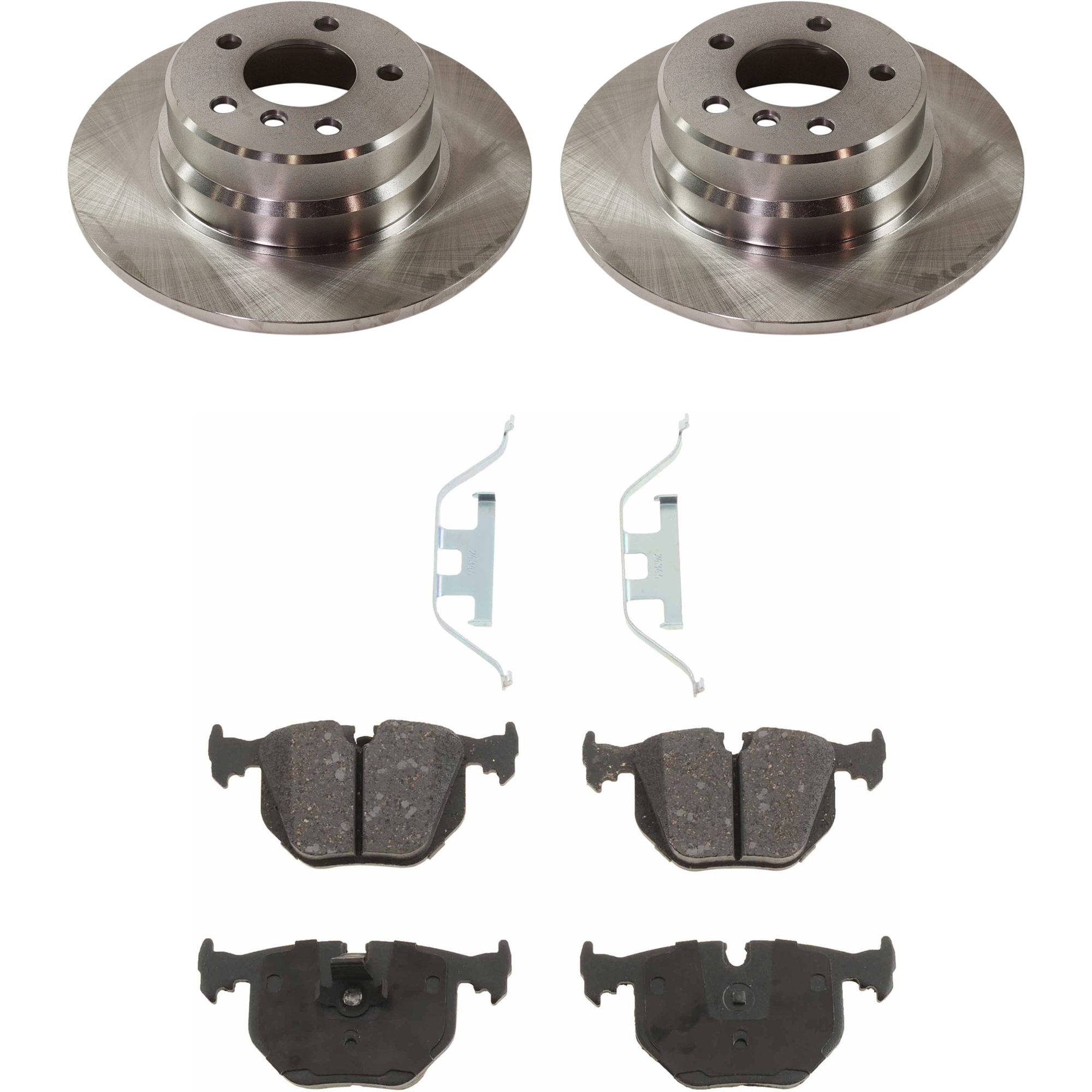 AM X5-00-06 REAR BRAKE DISC AND PAD KIT 2 Wheel Set SKU KIT 080621-868 OEM 3-421-116-491-134-210-000-000-000-000
