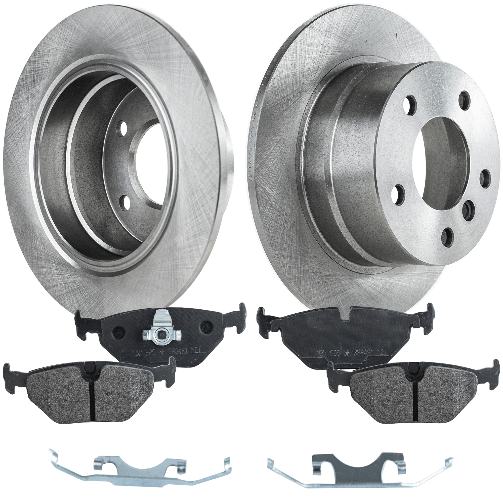 AM Z3-96-98 REAR BRAKE DISC AND PAD KIT 2 Wheel Set SKU KIT 080621-872 OEM 34211163845?34211164399?342167