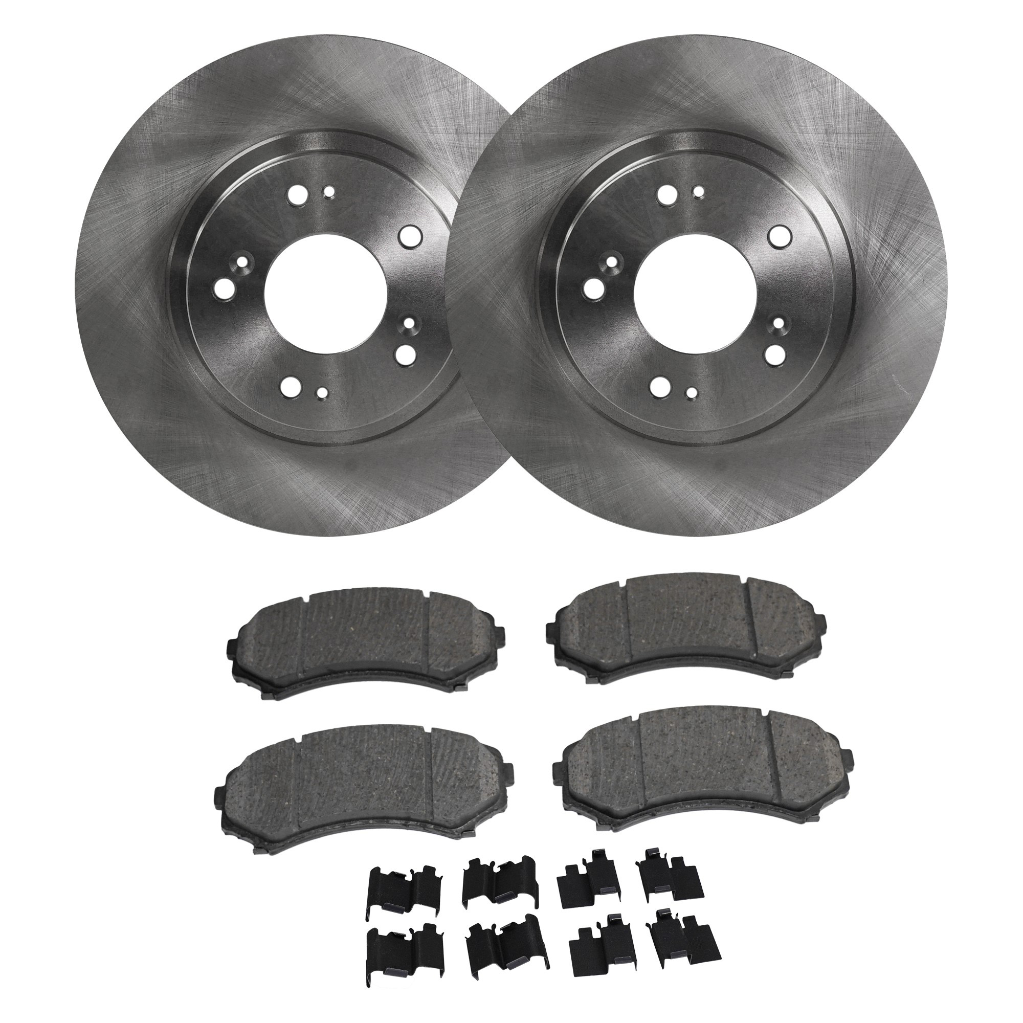 AM ENDEAVOR 04-11 FRONT BRAKE DISC AND PAD KIT 4 pc kit SKU KIT 080621-874 OEM MR955136-8972872630 MN116446 M