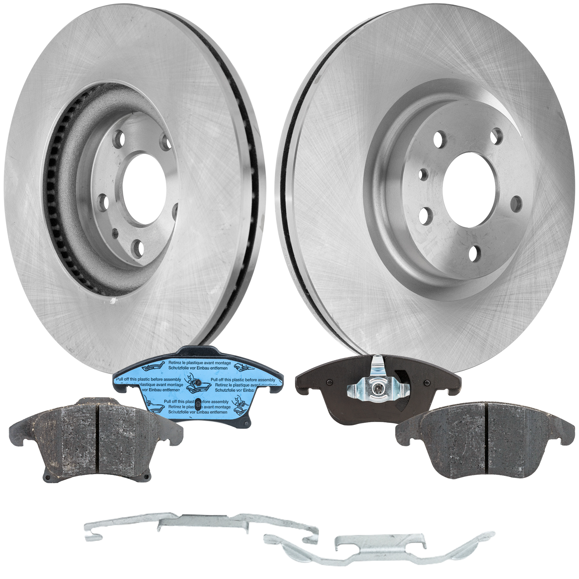 AM FUSION 13-20 MKZ 13-13 FRONT BRAKE DISC AND PAD KIT 4 pc kit SKU KIT 080621-921 OEM DG9Z1125B DG9C2001A DG9C2001AB