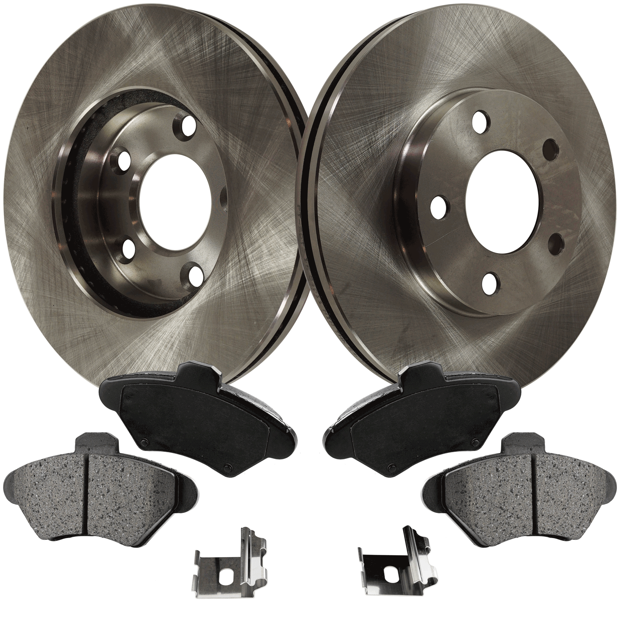 AM MUSTANG 94-98 FRONT BRAKE DISC AND PAD KIT 4 pc kit SKU KIT 080621-927 OEM F4ZZ1125A YR3Z1V125B 1U2Z2V001