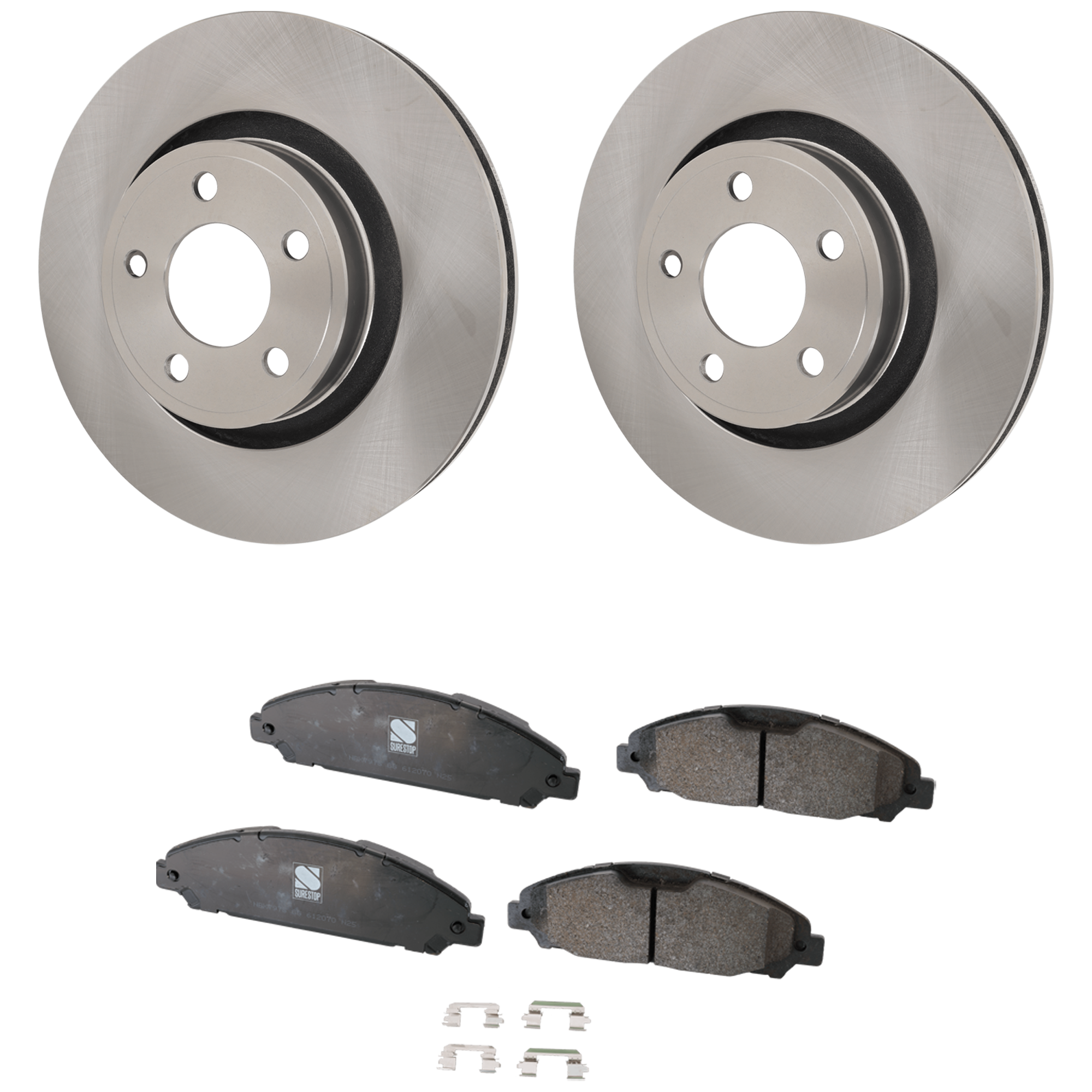 AM MUSTANG 15-19 FRONT BRAKE DISC AND PAD kit 4 pc kit SKU KIT 080621-934 OEM FR3Z1125C FR3Z2001P
