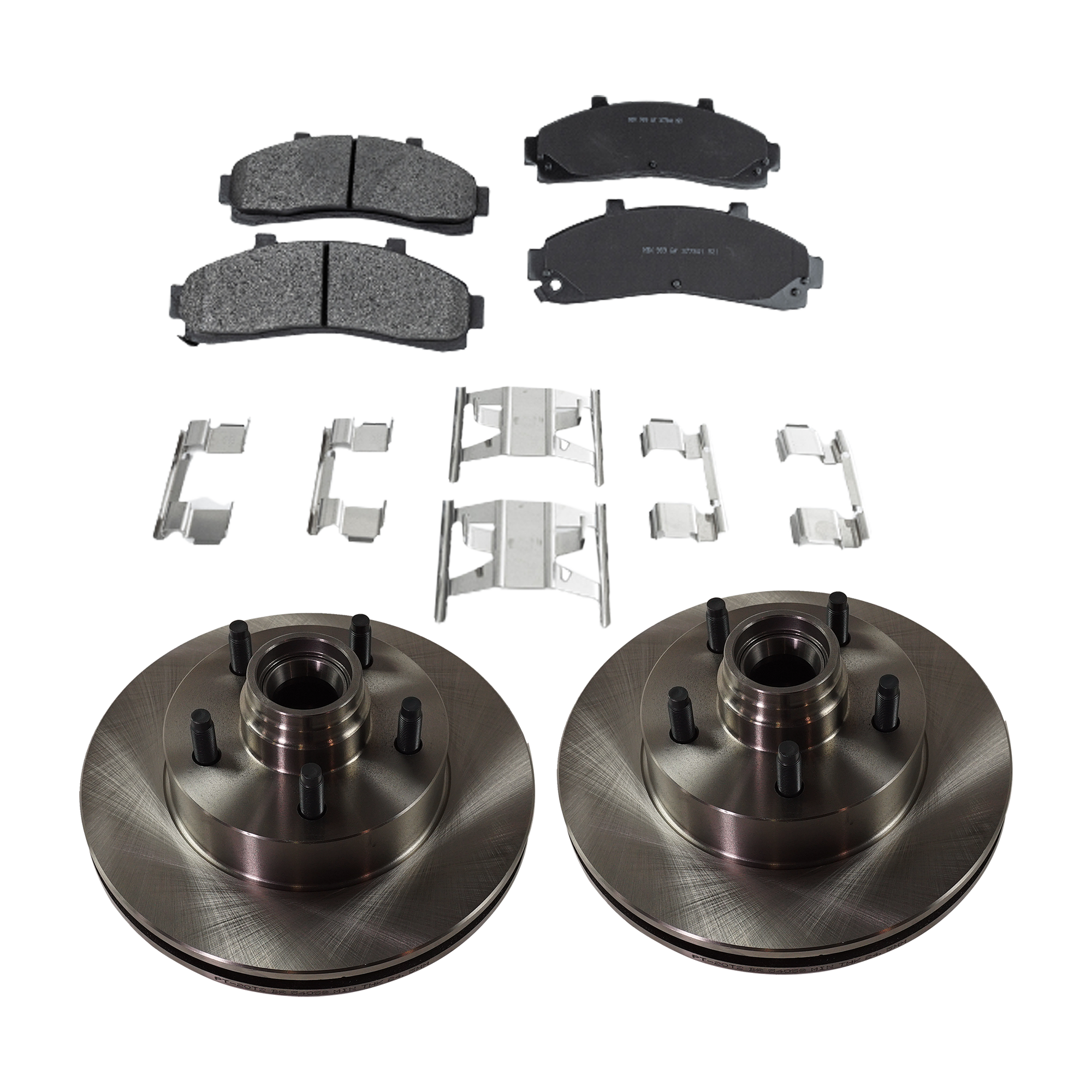 AM B2500 B3000-98-00 RANGER 98-01 FRONT BRAKE DISC AND PAD KIT 4 pc kit SKU KIT 080621-942 OEM ZZP033251-2L5Z2001AA F57Z2001A