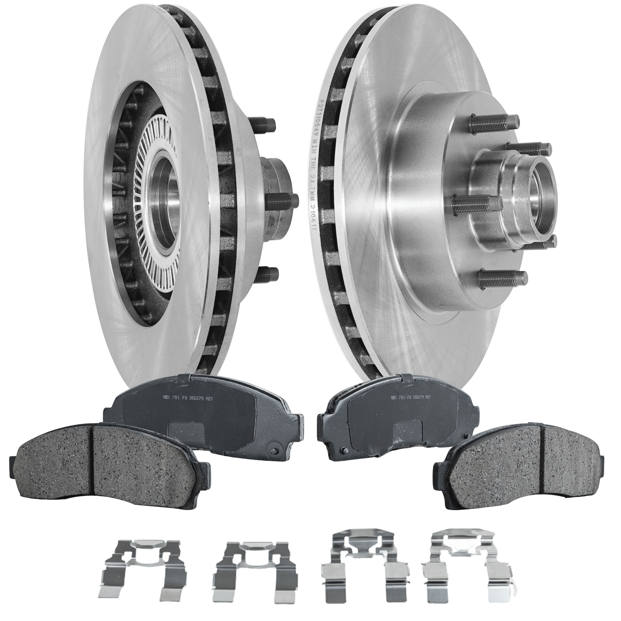 AM RANGER 03-11 B3000-04-07 FRONT BRAKE DISC AND PAD KIT 2 Wheel Set SKU KIT 080621-945 OEM F5TZ1102H F6TZ1102GA 4L5Z1102B