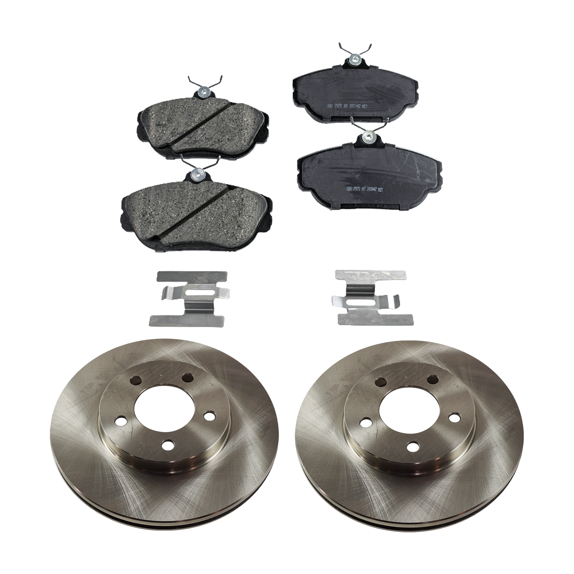 AM SABLE TAURUS 94-00 WINDSTAR 95-98 FRONT BRAKE DISC AND PAD KIT 4 pc kit SKU KIT 080621-946 OEM F4DZ1125A F4SZ1125A F58Z1125BB