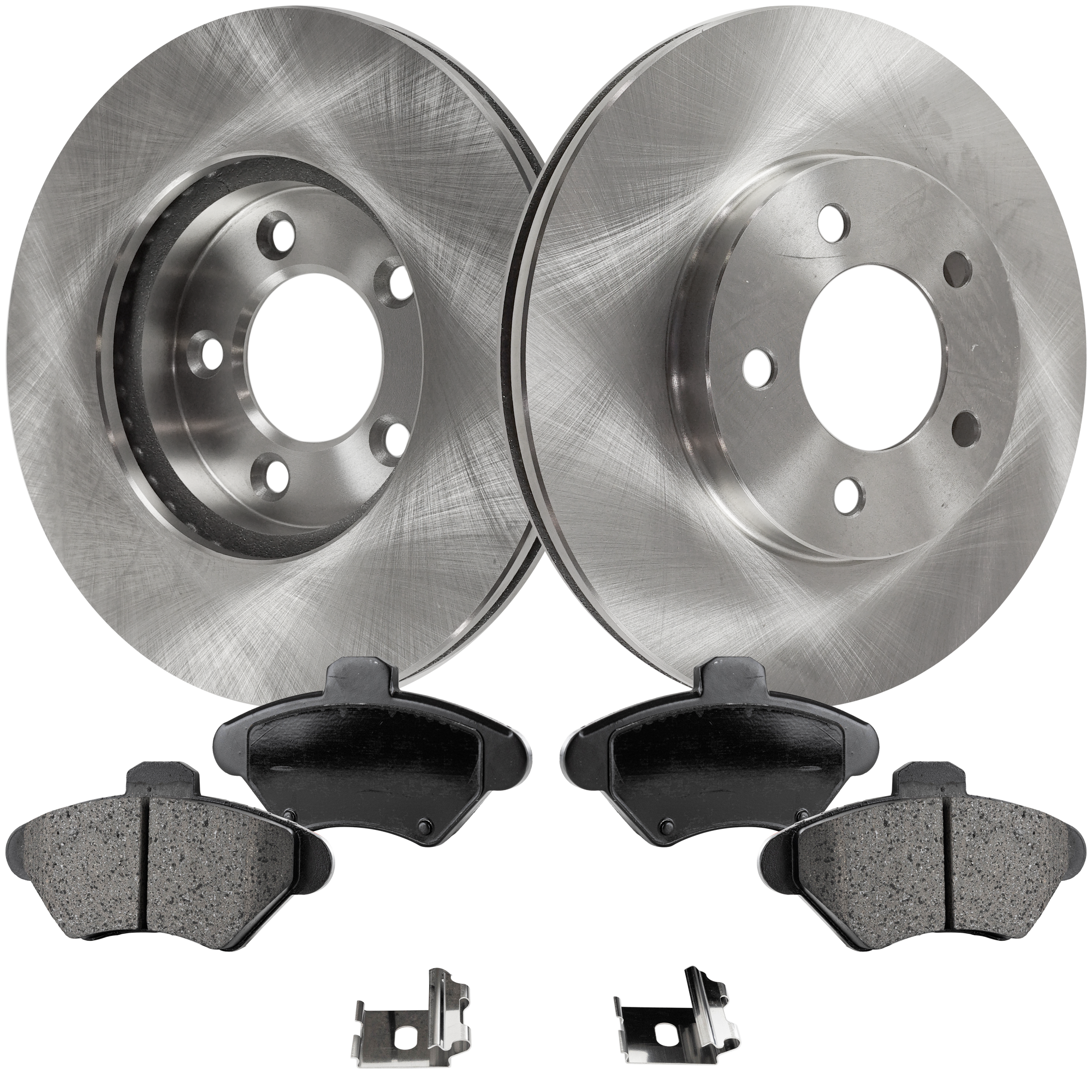 AM COUGAR THUNDERBIRD 93-97 FRONT BRAKE DISC AND PAD KIT 4 pc kit SKU KIT 080621-950 OEM F4DZ1125A F4SZ1125A F58Z1125BB