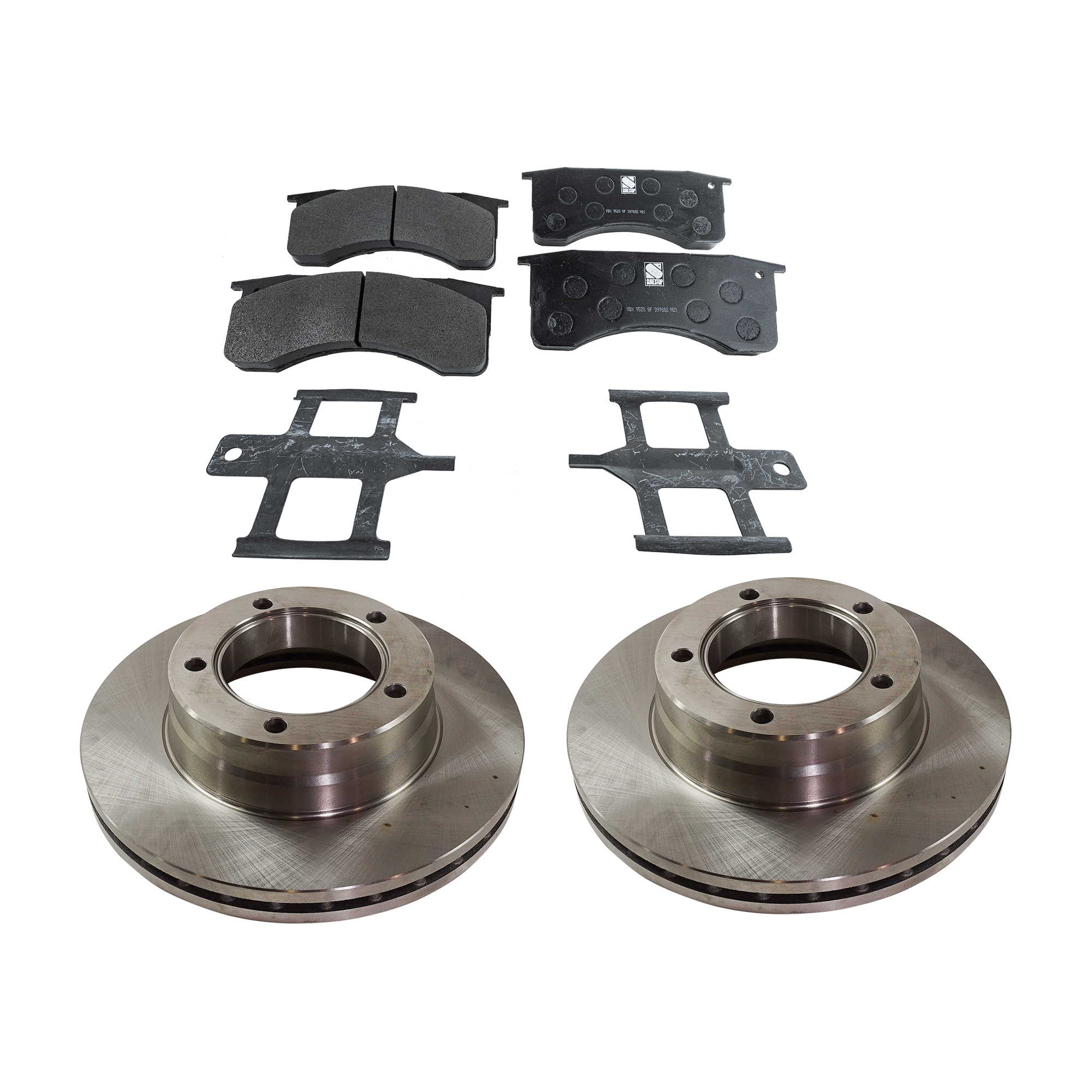 AM C K FULL SIZE P U 03-09 FRONT BRAKE DISC AND PAD KIT 4 pc Kit SKU KIT 080621-959 OEM 41225-55142-900904-12180013-60
