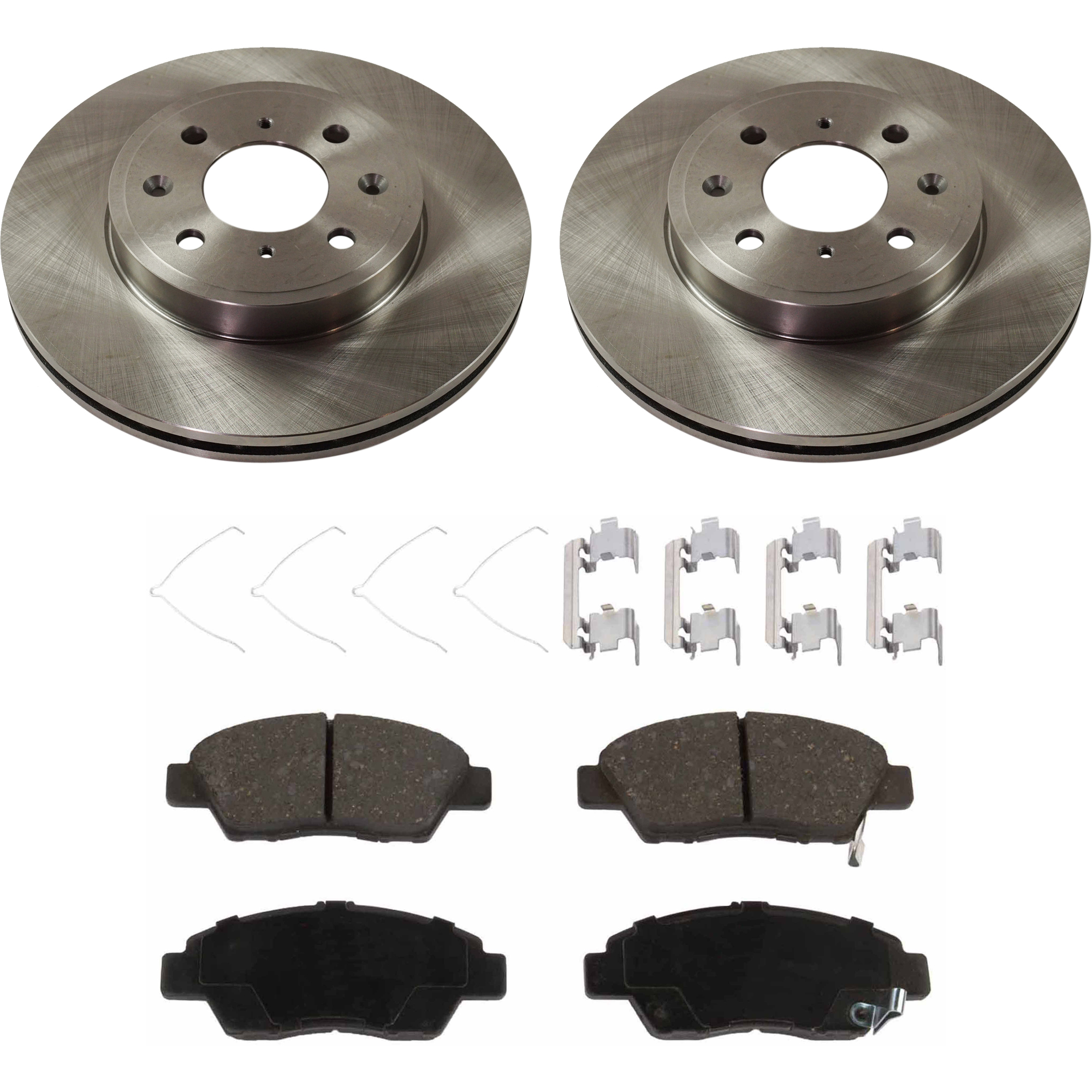 AM FIT 15-20 FRONT BRAKE DISC AND PAD KIT 2 Wheel Set SKU KIT 080621-963 OEM 45251T5RA02-45022T5RA01-45022T