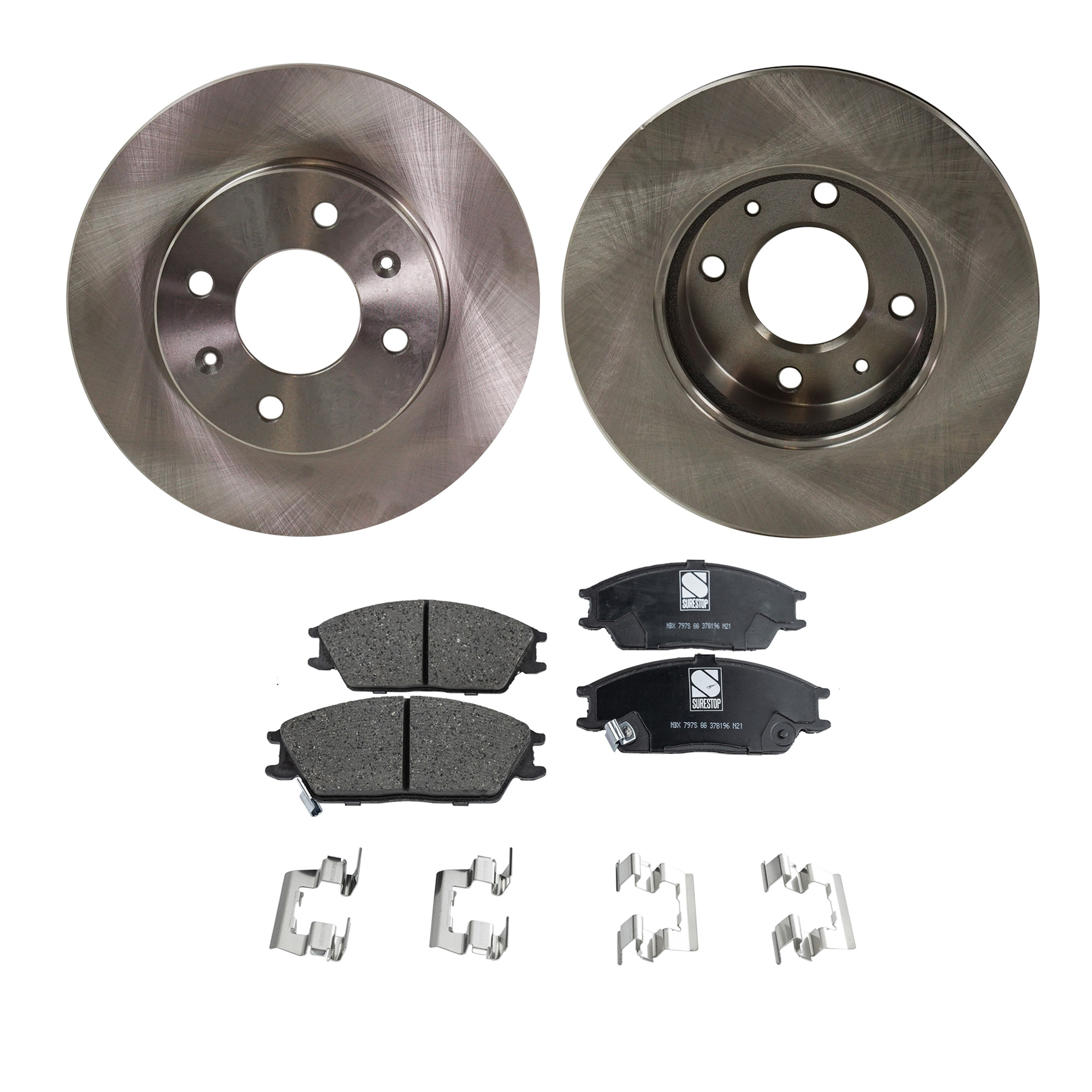 AM ACCENT 03-05 FRONT BRAKE DISC AND PAD KIT 4 pc kit SKU KIT 080621-971 OEM 5171225061-5810122A00-5810122A