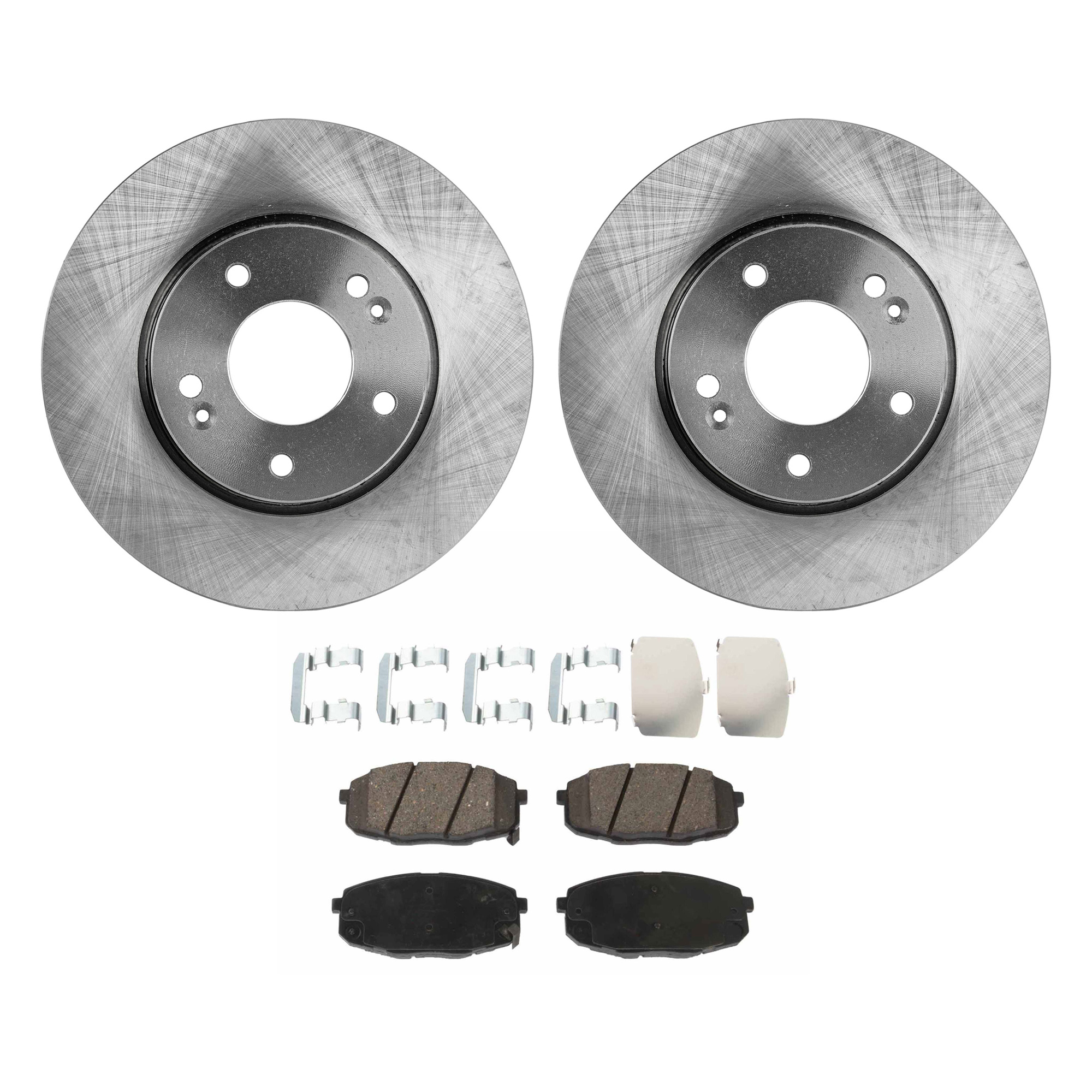 AM ELANTRA 09-12 FRONT BRAKE DISC AND PAD KIT 4 pc kit SKU KIT 080621-984 OEM 517122C000-517121F000-517121F3