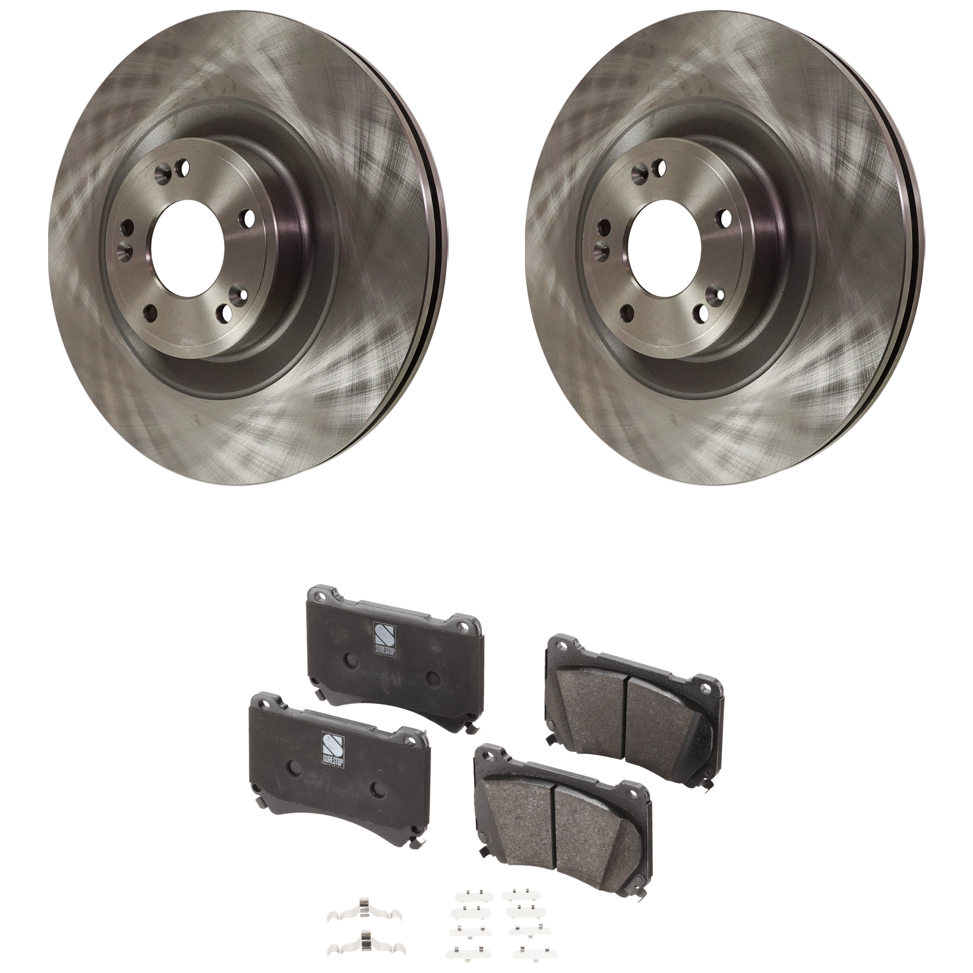 AM EQUUS 11-11 GENESIS 12-14 FRONT BRAKE DISC AND PAD KIT 2 Wheel Set SKU KIT 080621-987 OEM 44723-850250-60003036-31573G 9