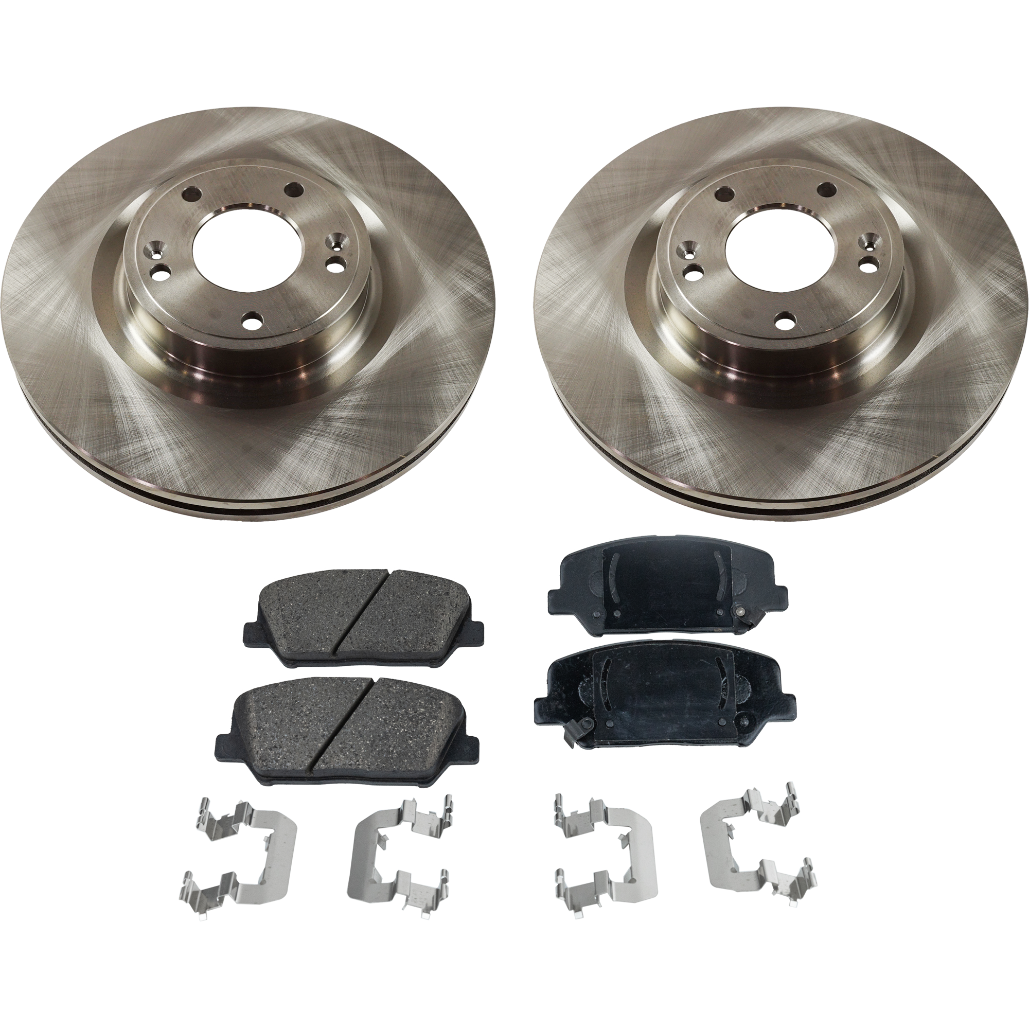 AM GENESIS COUPE 10-16 FRONT BRAKE DISC AND PAD KIT 2 Wheel Set SKU KIT 080621-990 OEM 517122M000-581012MA00-581012TA