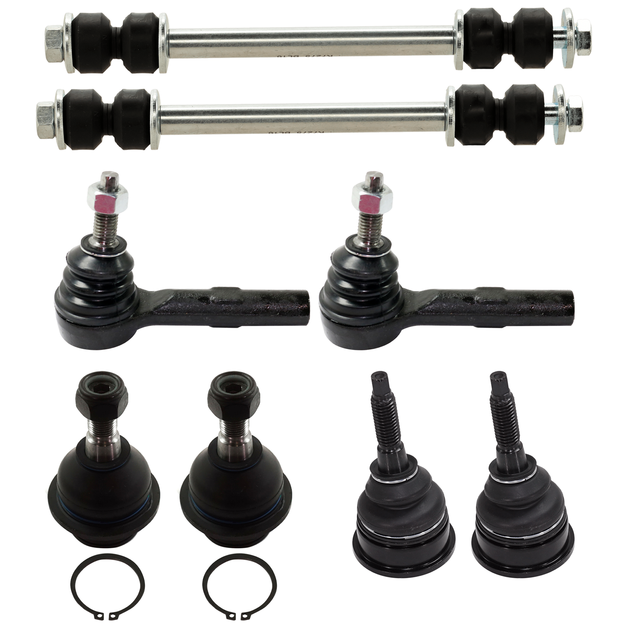 AM EXPLORER MOUNTAINEER 06-10 FRONT SUSPENSION KIT 8 pc Kit with Ball Joint Tie Rod End and Sway Bar Link SKU KIT 080724-06 OEM F87Z3050BA 7L2Z3050A 45D0149 F