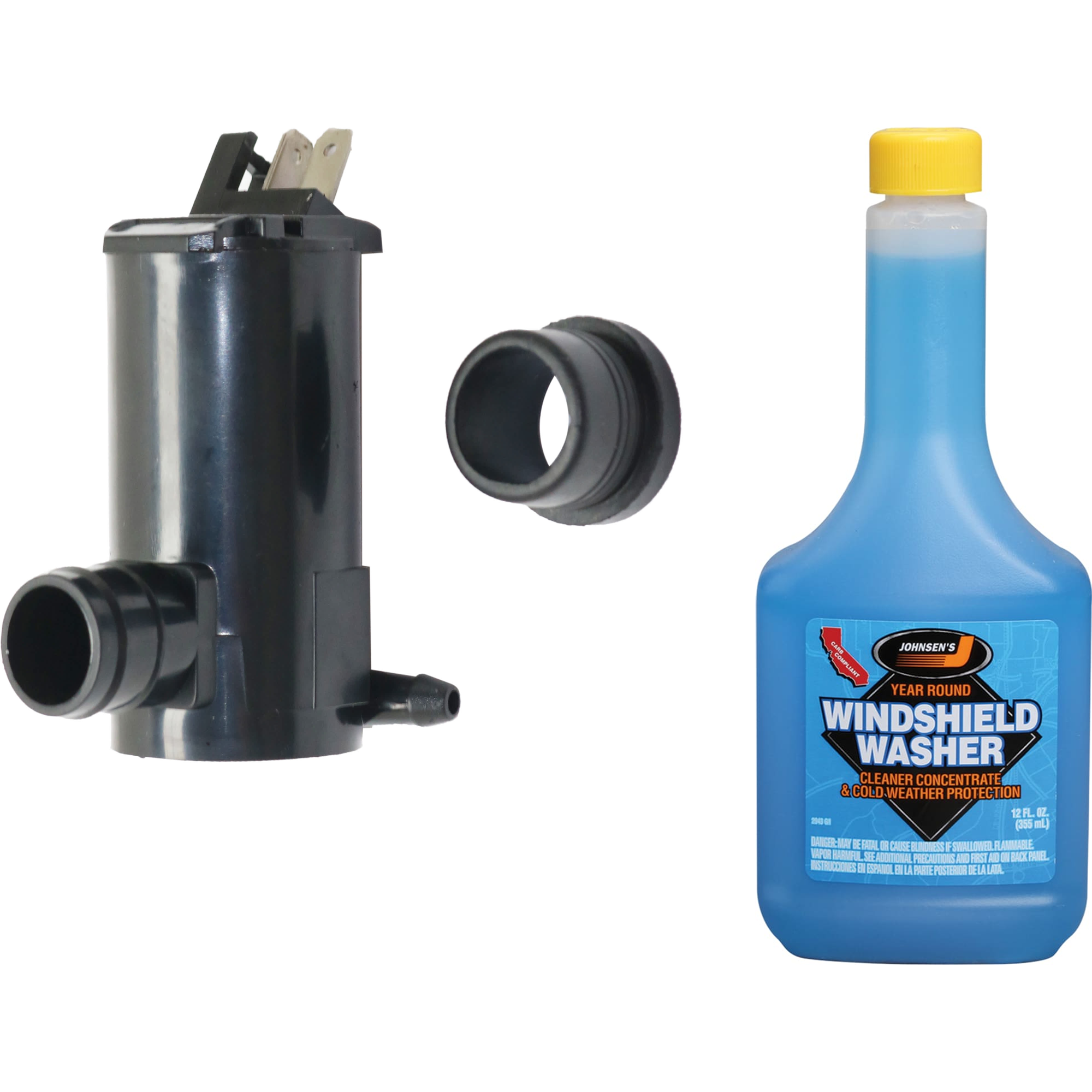 AM ACCORD 86-07 CIVIC 88-11 WASHER PUMP AND FLUID KIT 2 pc kit includes Washer Fluid Concentrate SKU KIT 080725-26