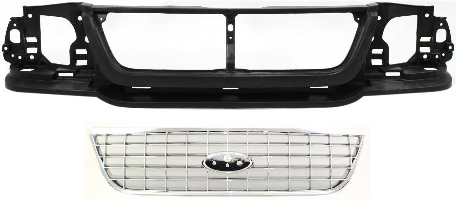 AM EXPLORER 02-05 HEADER PANEL 2 pc Kit with Grille SKU KIT 080817-100 Partslink FO1221123 FO1200402 OEM 1L2Z8190AA Performance 1L2Z820