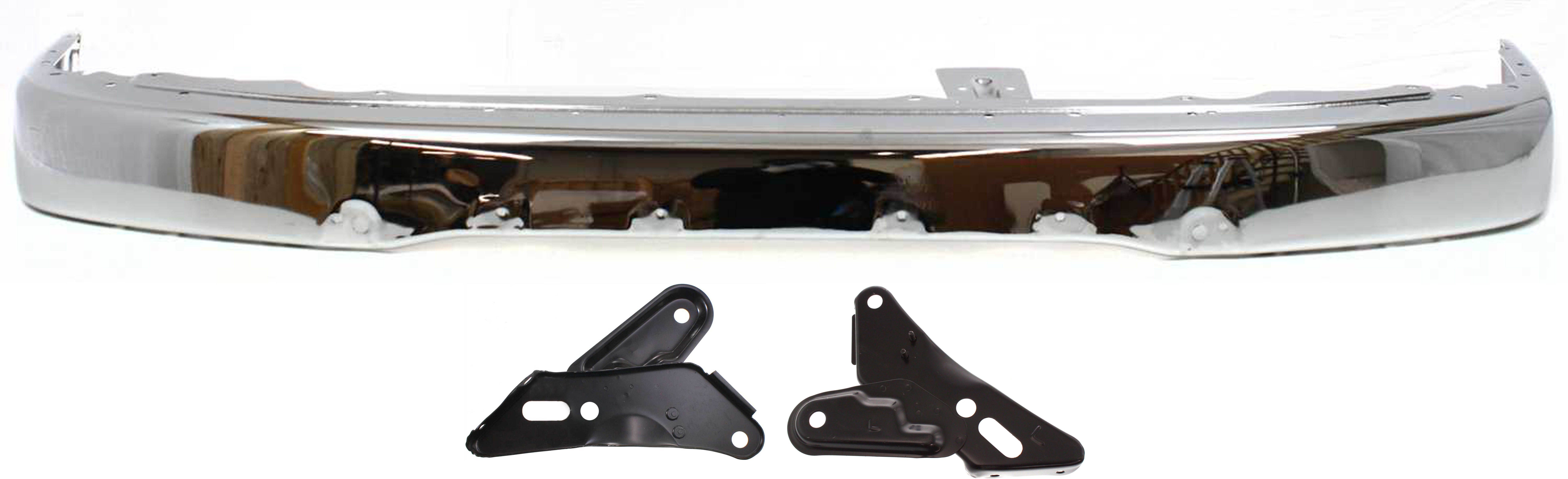 AM 4RUNNER 99-02 FRONT BUMPER Chrome 3 pc kit with Bumper Bracket Base SR5 Models w o Sport Pkg. SKU KIT 080817-125 Partslink TO1002168 TO1066126 TO1067126 OEM 5210135660-5201235070-52011350