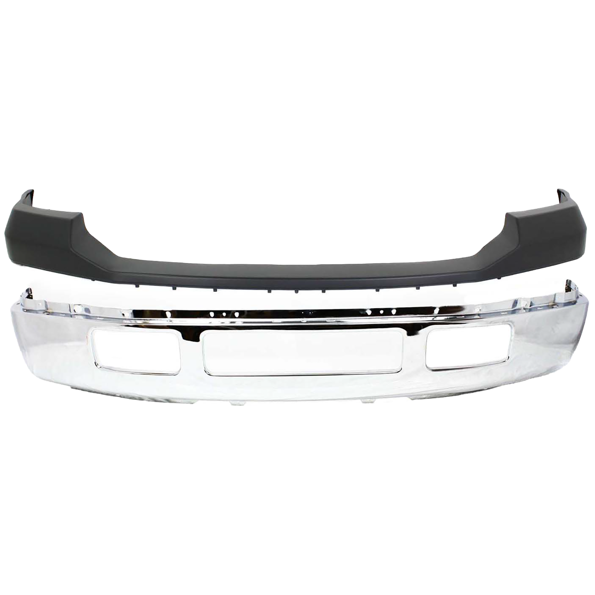 AM F 450 F 550SUPER DUTY 05-07 FRONT BUMPER COVER 2 pc Kit with Bumper SKU KIT 080817-132 Partslink FO1057292 FO1002392 OEM 6C3Z17D957BAPTM 5C3Z17757BA