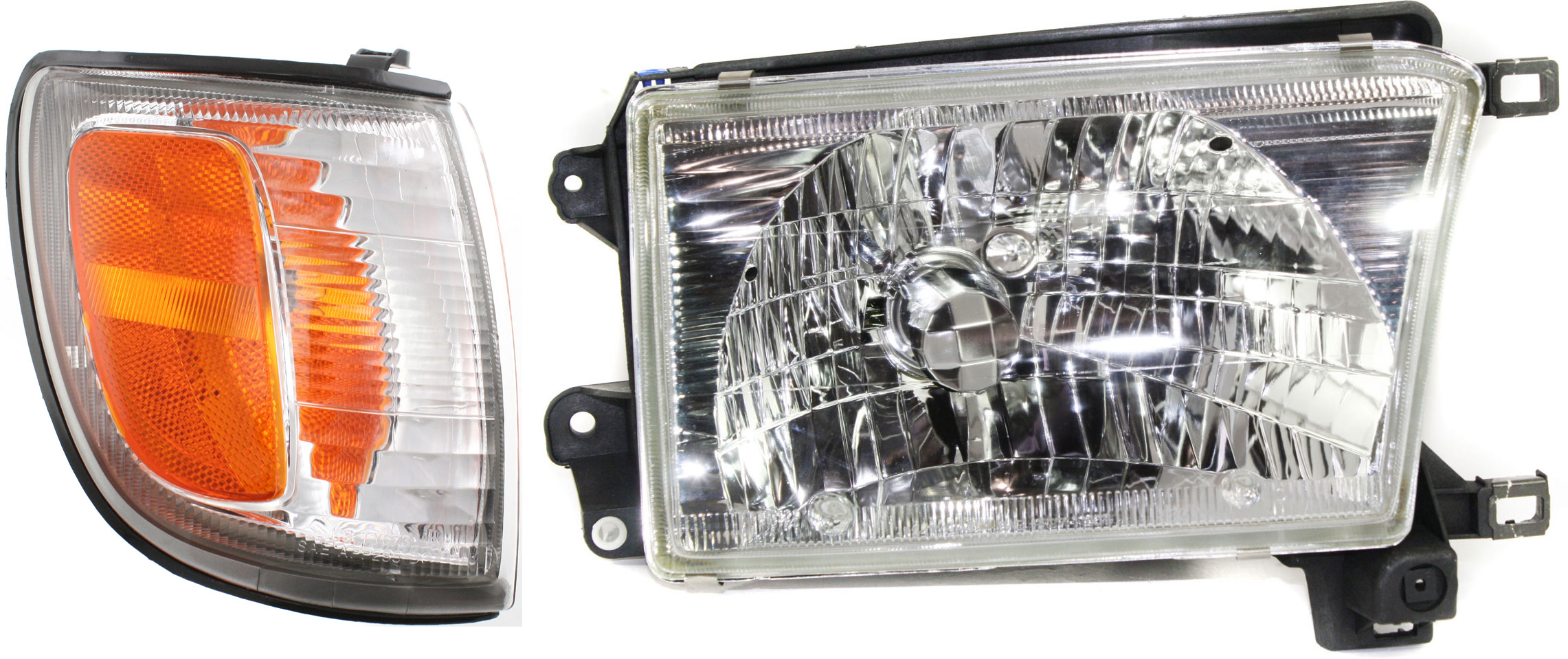 AM 4RUNNER 99-02 HEAD LAMP RH Assembly Halogen 2 pc Kit with Corner Light SKU KIT 080817-133 Partslink TO2503128 TO2521157 OEM 8111035320-8161035330