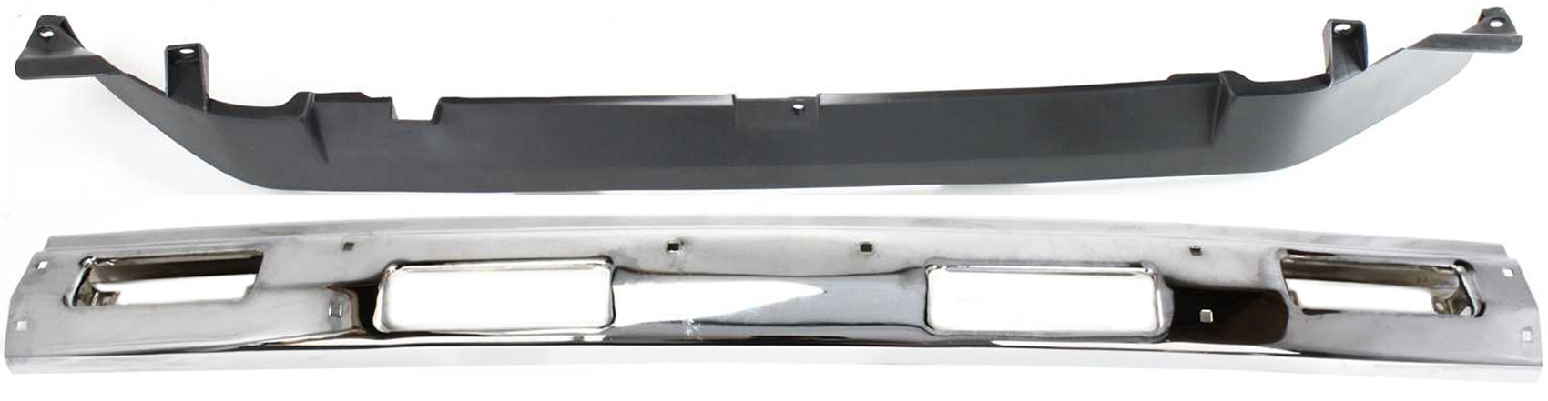 AM D21-86-92 PATHFINDER 87-92 FRONT BUMPER Chromed Chrome 2 pc Kit with Valance SKU KIT 080817-135 Partslink NI1002107 NI1095102 OEM 6202209G25-6265001G10