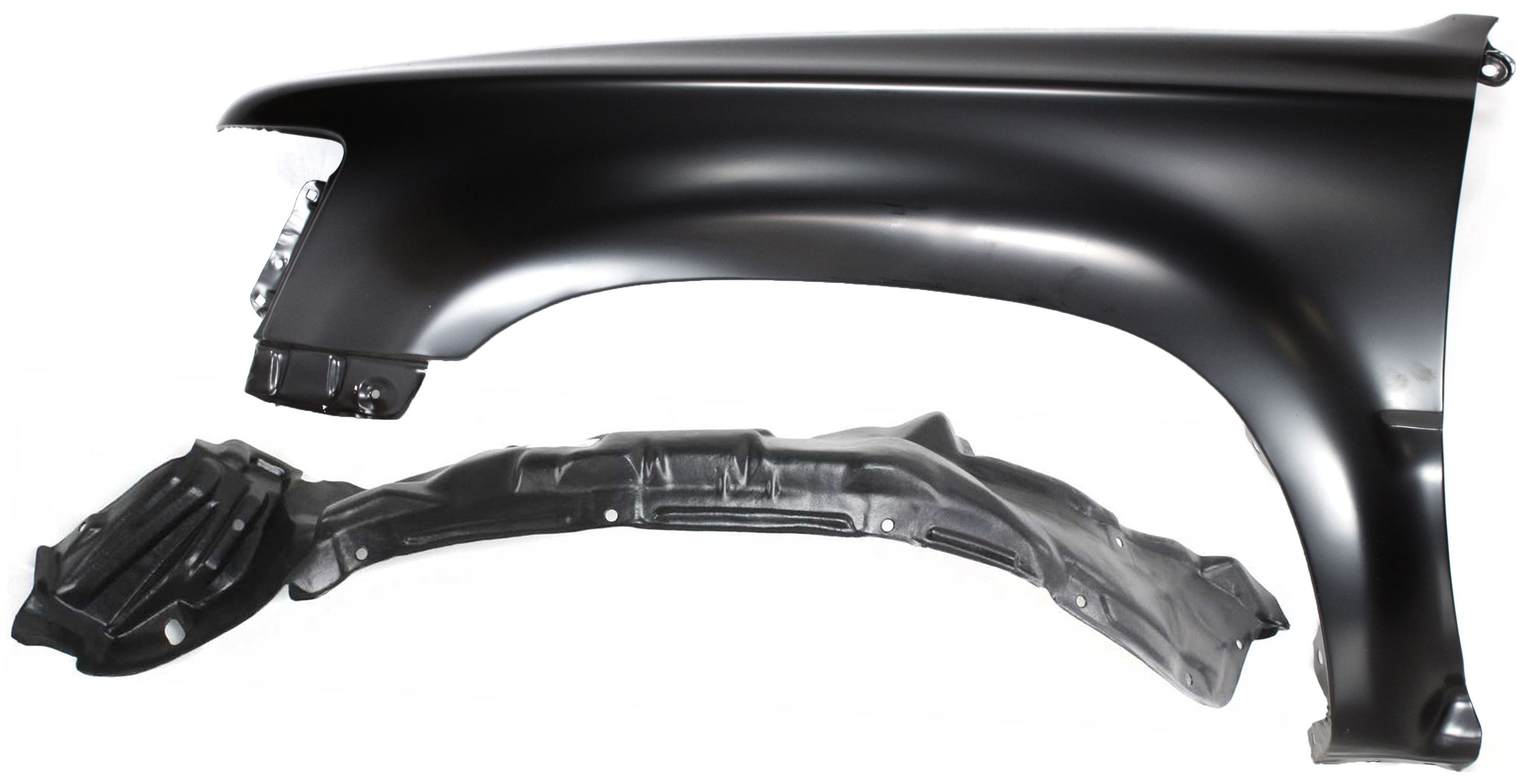 AM PICKUP 89-95 FRONT FENDER LH Primed 2 pc Kit with Fender Liner SKU KIT 080817-144 Partslink TO1240127 TO1250102 OEM 5381289199-5387689106