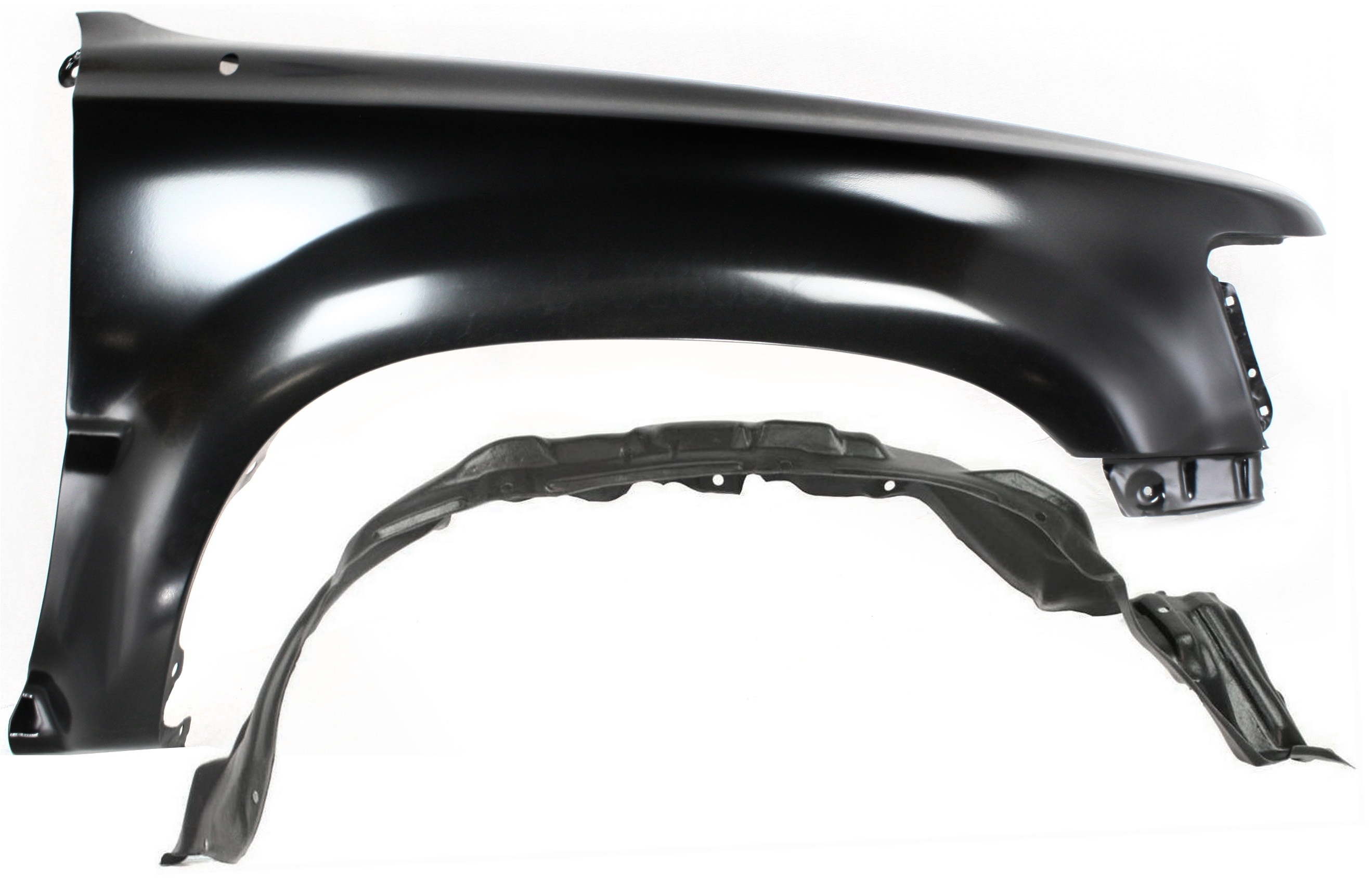 AM PICKUP 89-95 FRONT FENDER RH Primed 2 pc Kit with Fender Liner SKU KIT 080817-145 Partslink TO1241129 TO1251102 OEM 5381189208-5387589106