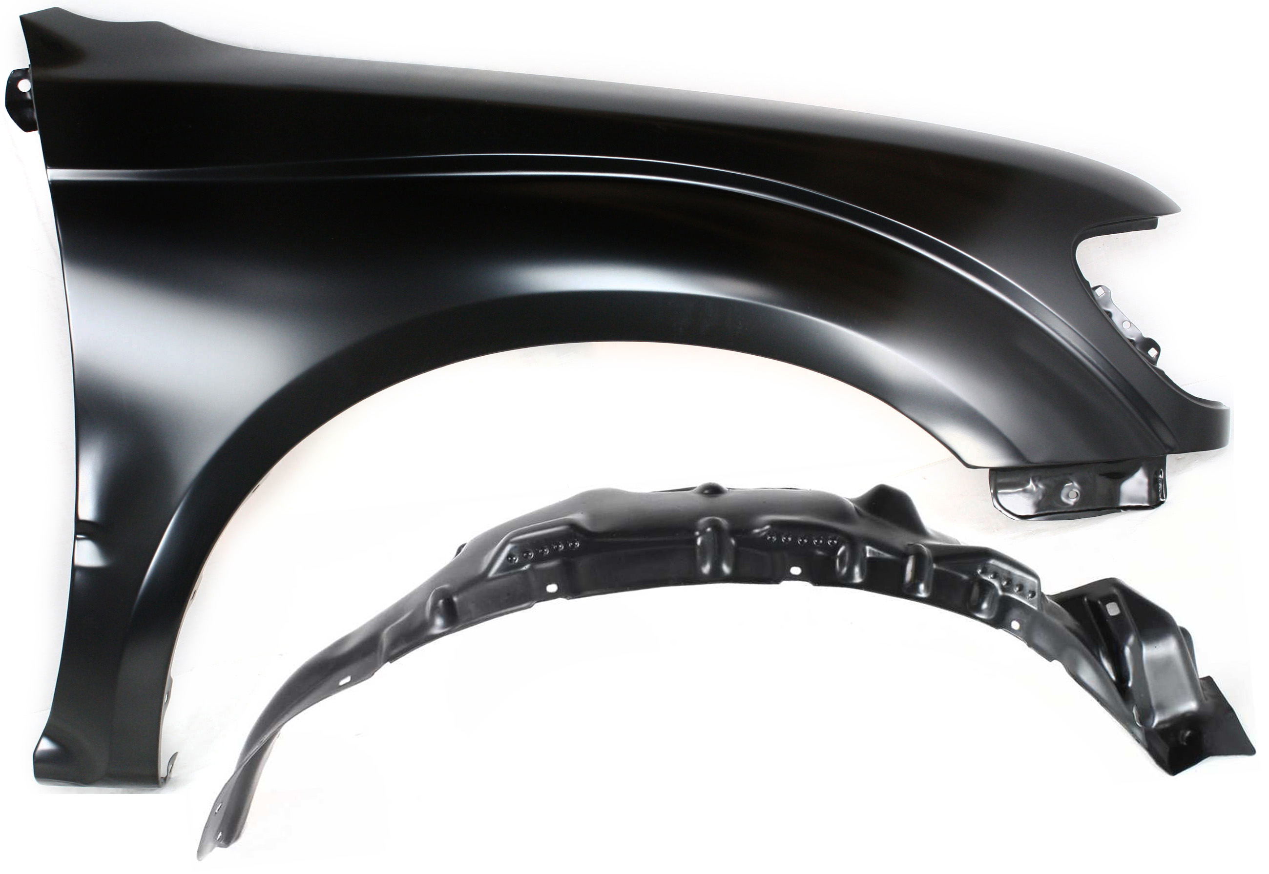 AM TACOMA 95-97 FRONT FENDER RH Primed 2 pc Kit with Fender Liner SKU KIT 080817-149 Partslink TO1241161 TO1249110 OEM 5381104070-5387504041