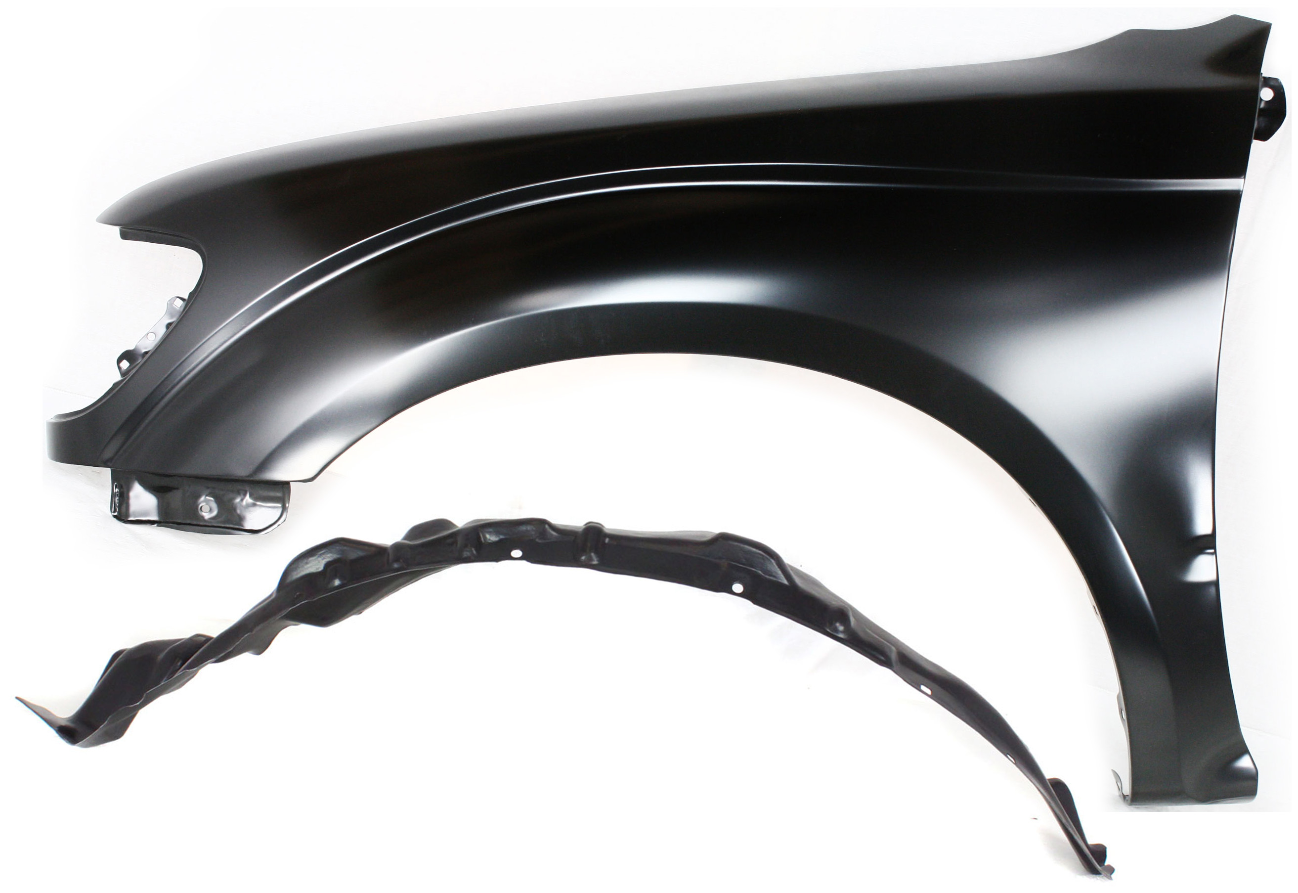 AM TACOMA 95-97 FRONT FENDER LH Primed 2 pc Kit with Fender Liner SKU KIT 080817-150 Partslink TO1240161 TO1248110 OEM 5381204070-5387604041