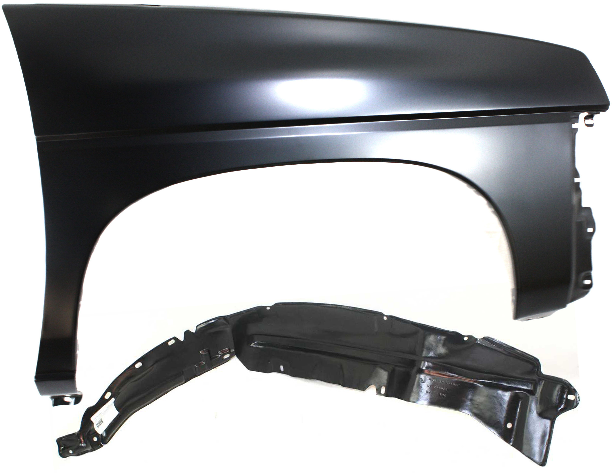 AM D21-86-88 FRONT FENDER RH 2 pc Kit Primed with Fender Liner 2WD SKU KIT 080817-153 Partslink NI1241112 NI1249103 OEM 6311201G30-6388001G01