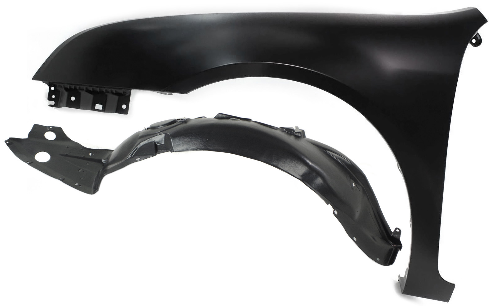 AM FUSION MILAN 06-09 FRONT FENDER LH 2 pc Kit with Fender Liner SKU KIT 080817-169 Partslink FO1240251 FO1250136 OEM 6E5Z16006AA 6E5Z16103A