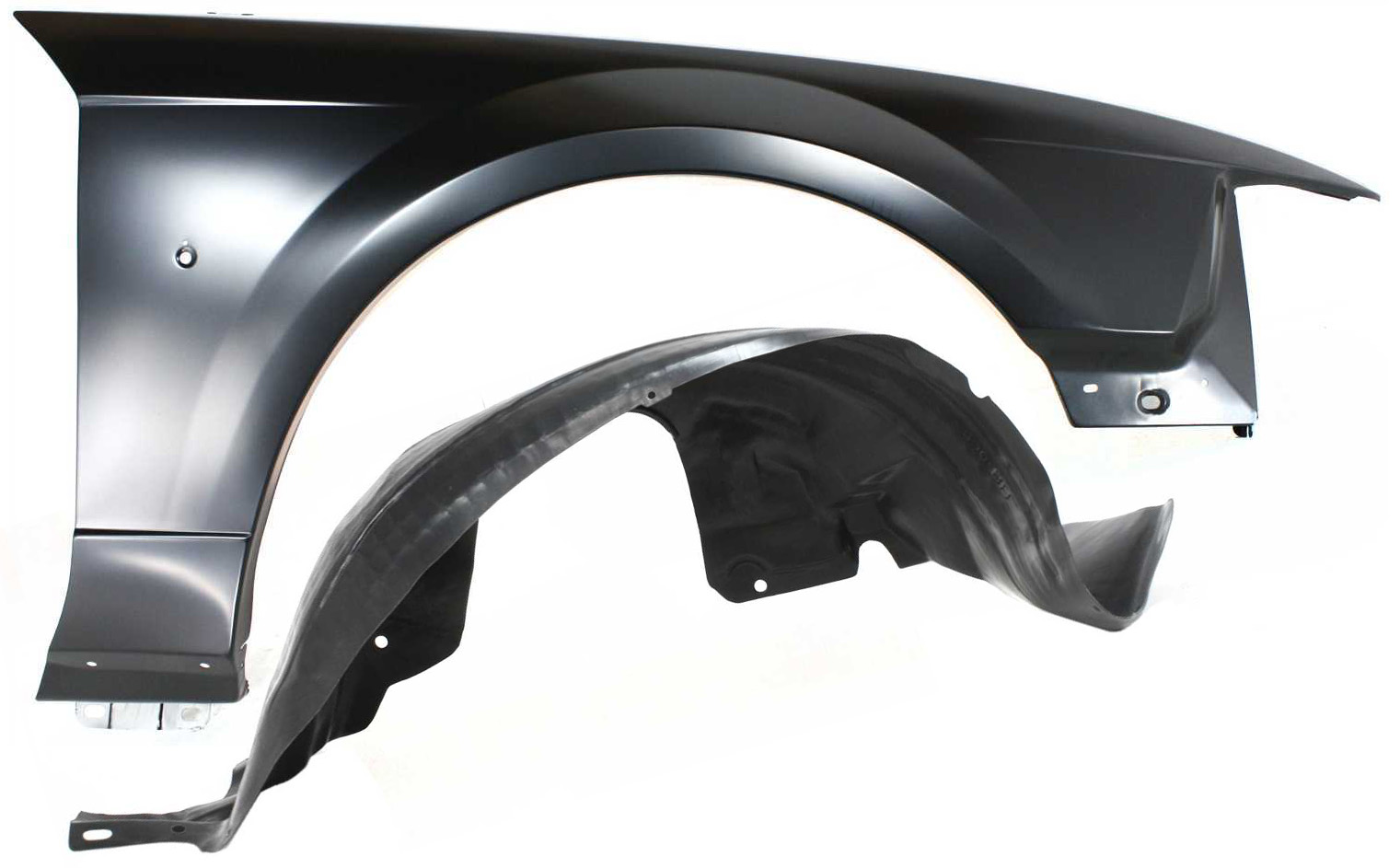 AM MUSTANG 99-04 FRONT FENDER RH 2 pc Kit Primed with Fender Liner SKU KIT 080817-172 Partslink FO1241201 FO1251111 OEM XR3Z16005AA 2R3Z16102AA