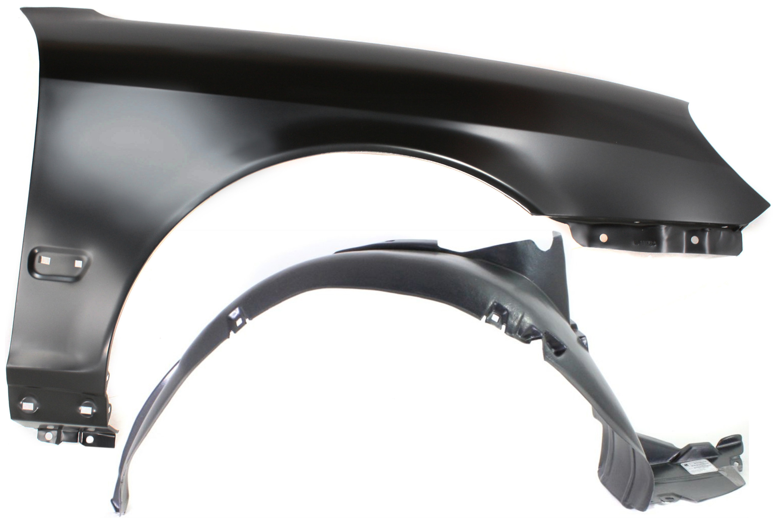 AM SONATA 02-05 FRONT FENDER RH 2 pc Kit Primed with Fender Liner SKU KIT 080817-177 Partslink HY1241130 HY1249108 OEM 663213D300-868123D000