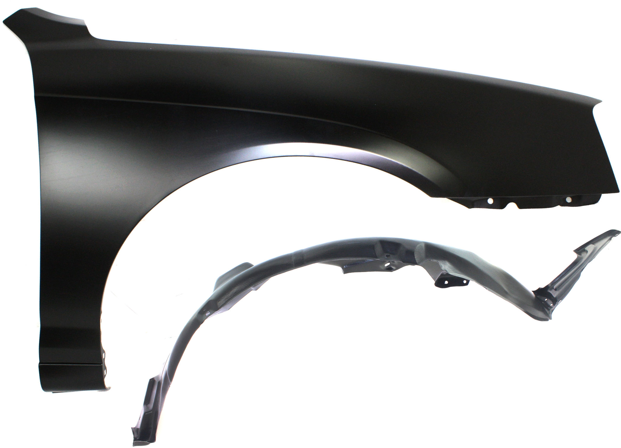 AM ELANTRA 07-10 FRONT FENDER RH 2 pc Kit Primed with Fender Liner Sedan SKU KIT 080817-181 Partslink HY1241138 HY1251112 OEM 663212H022-868122H010
