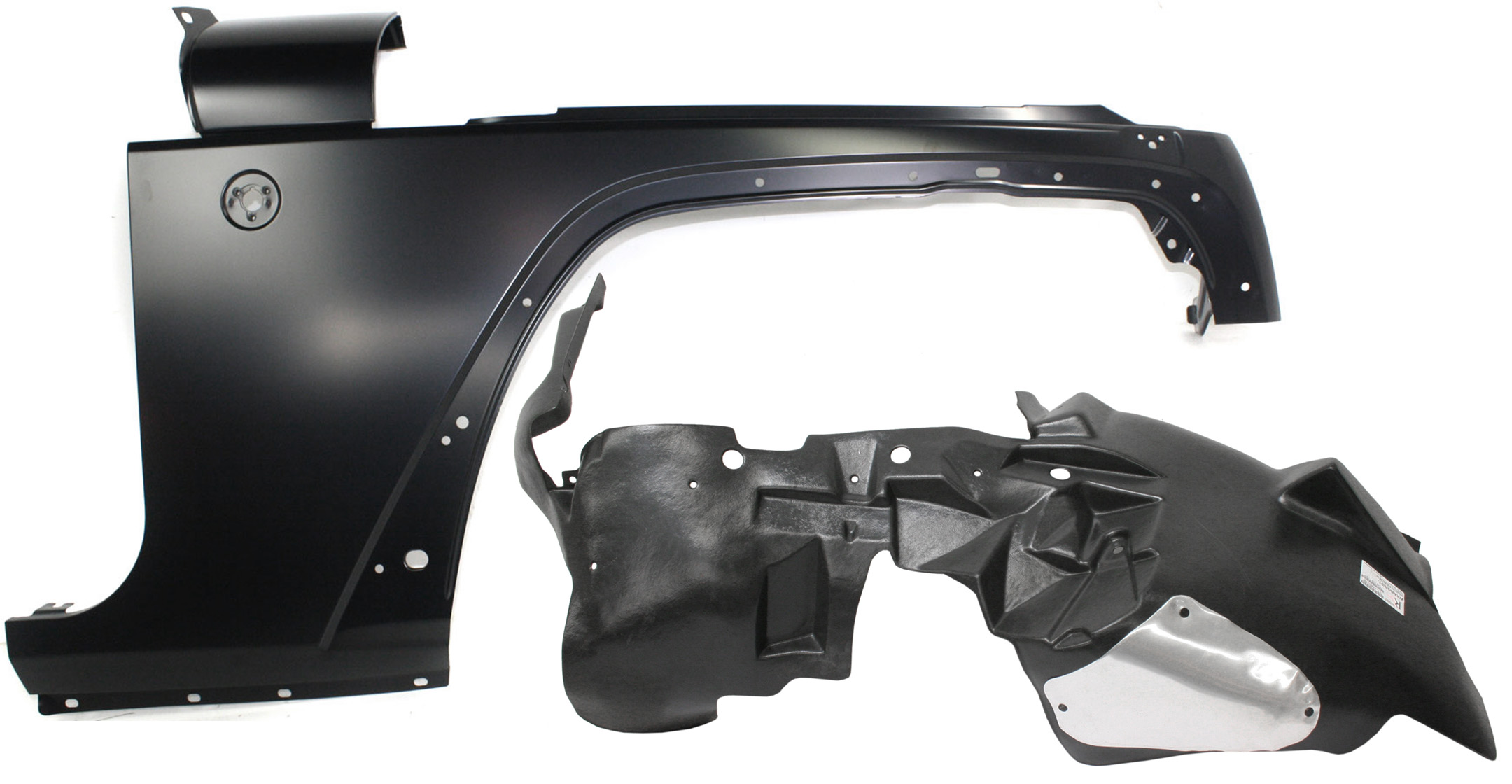 AM WRANGLER JK 07-18 FRONT FENDER RH 2 pc Kit Primed with Fender Liner SKU KIT 080817-187 Partslink CH1241257 OEM 68029992AC 55157116AI PFM