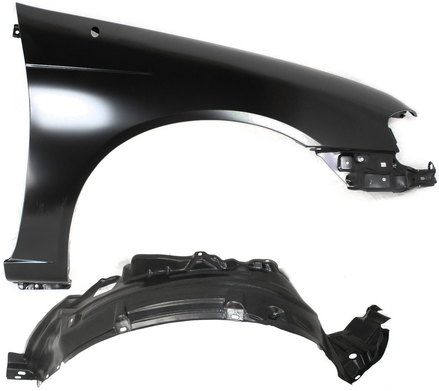 AM SENTRA 00-06 FRONT FENDER RH 2 pc Kit Primed with Fender Liner SKU KIT 080817-193 Partslink NI1241168 NI1249106 OEM F31005M030-638425M000