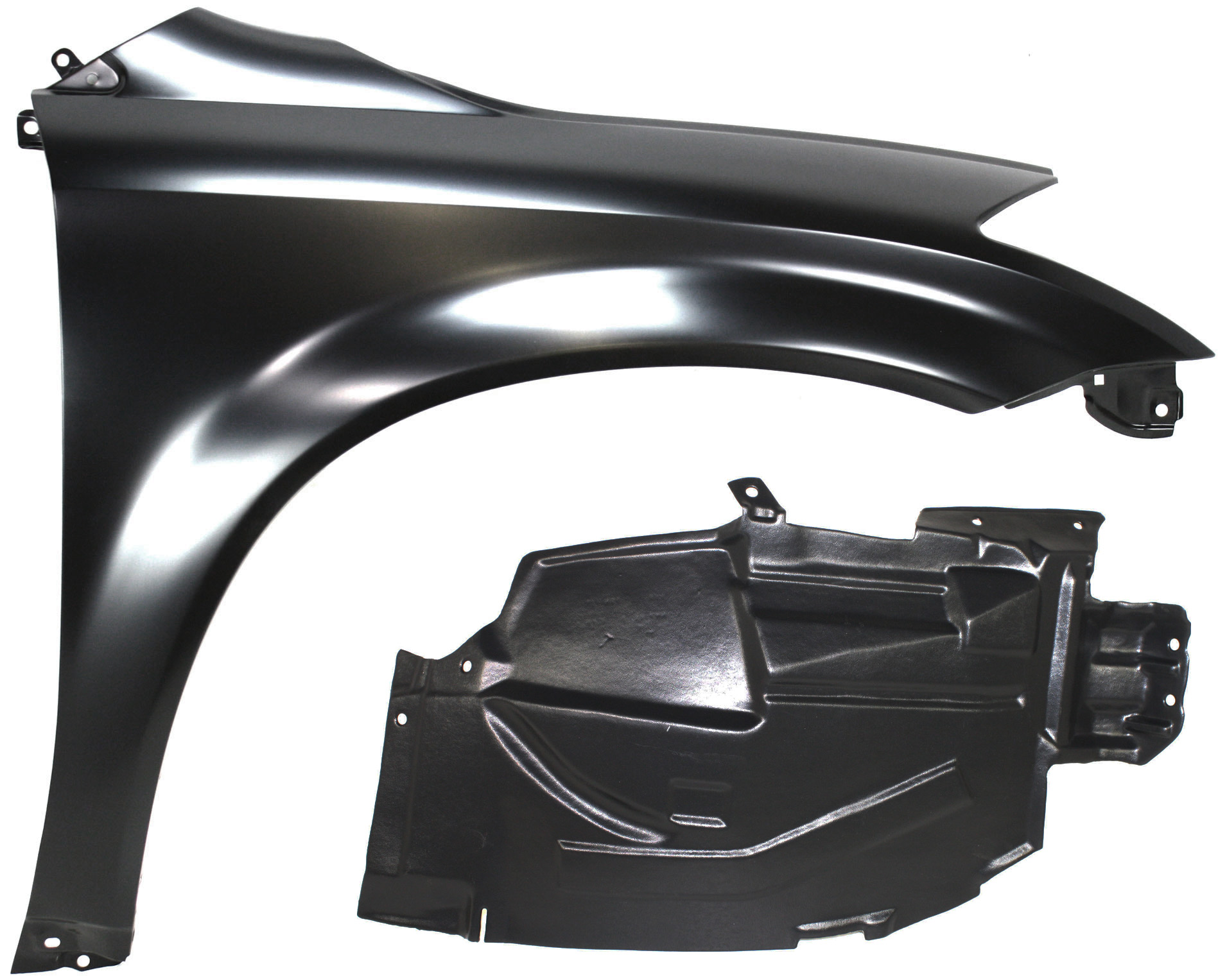 AM MURANO 03-07 FRONT FENDER RH 3 pc Kit Primed with Fender Liner Front and Rear Section SKU KIT 080817-195 Partslink NI1241179 NI1249109 NI1249108 OEM F3112CA030-63112CA030-63842CA0
