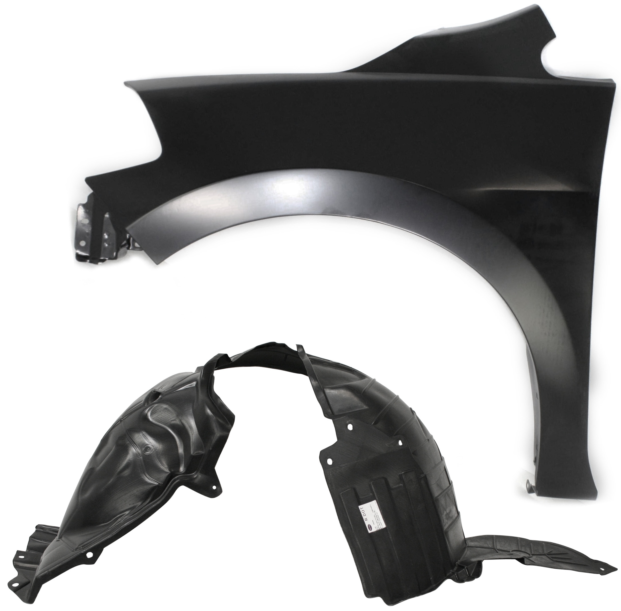 AM VERSA 07-12 FRONT FENDER LH 2 pc Kit Primed with Fender Liner Hatchback Sedan 07-11 SKU KIT 080817-196 Partslink NI1240187 OEM FCA01ZW5MB 638439EL0A PFM