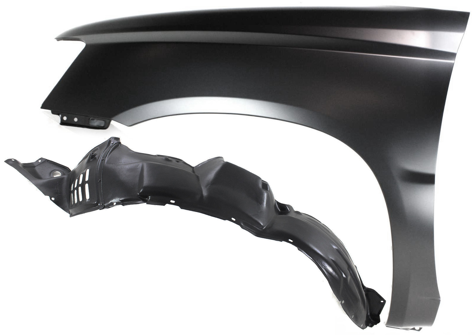 AM HIGHLANDER 01-07 FRONT FENDER LH 2 pc Kit Primed with Fender Liner SKU KIT 080817-201 Partslink TO1240187 TO1250113 OEM 5380248070-5380648030