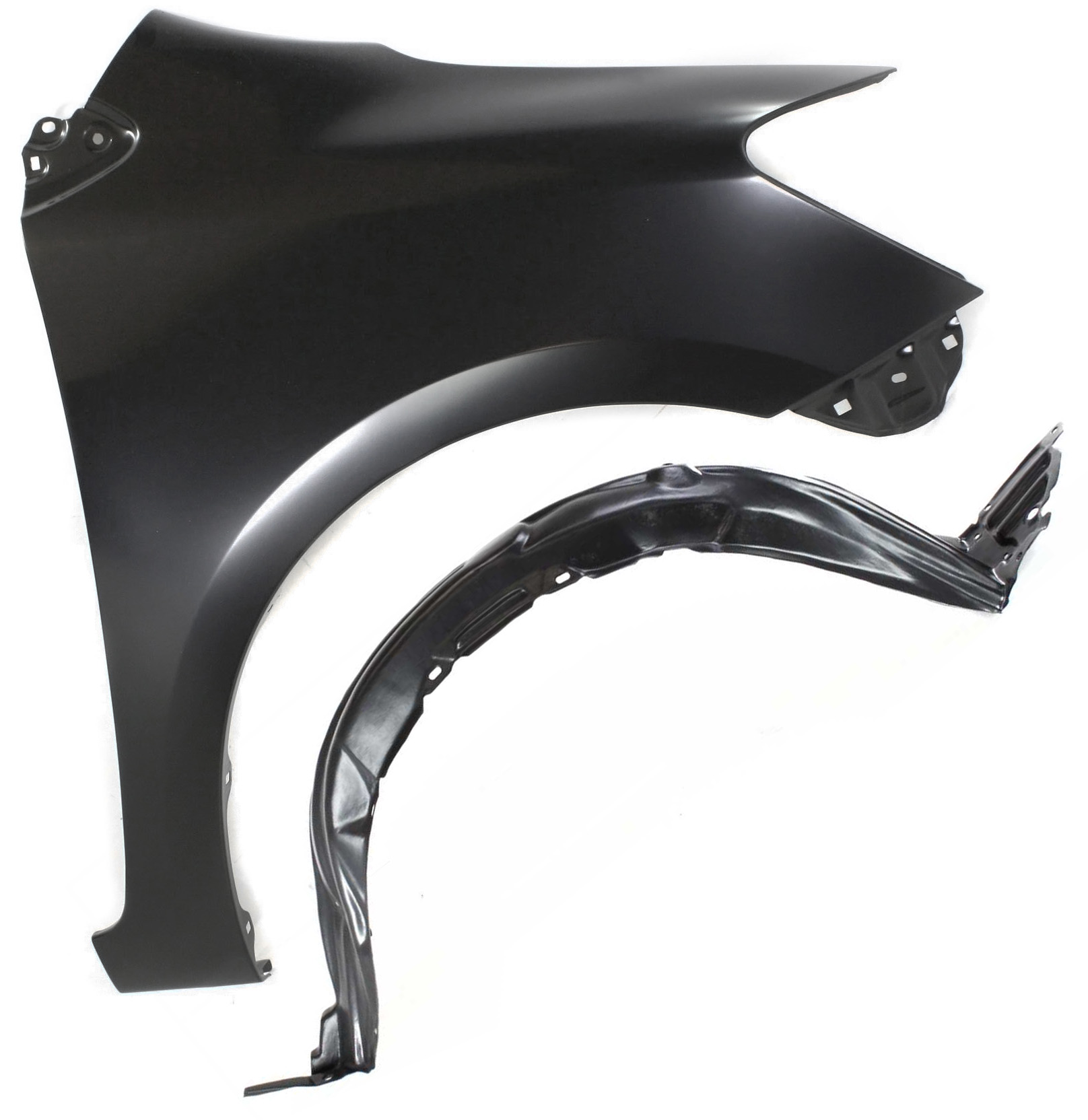 AM YARIS 07-12 FRONT FENDER RH Primed 2 pc Kit with Fender Liner SKU KIT 080817-203 Partslink TO1241212 TO1251120 OEM 5380152080-5387552180