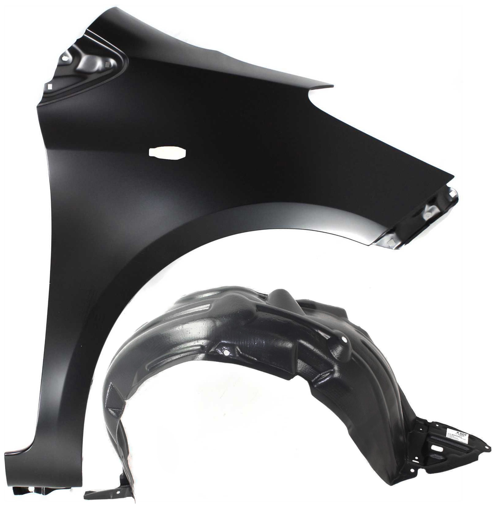 AM YARIS 07-11 FRONT FENDER RH 2 pc kit with Fender Liner SKU KIT 080817-204 Partslink TO1241215 TO1251119 OEM 5380152100-5387552141
